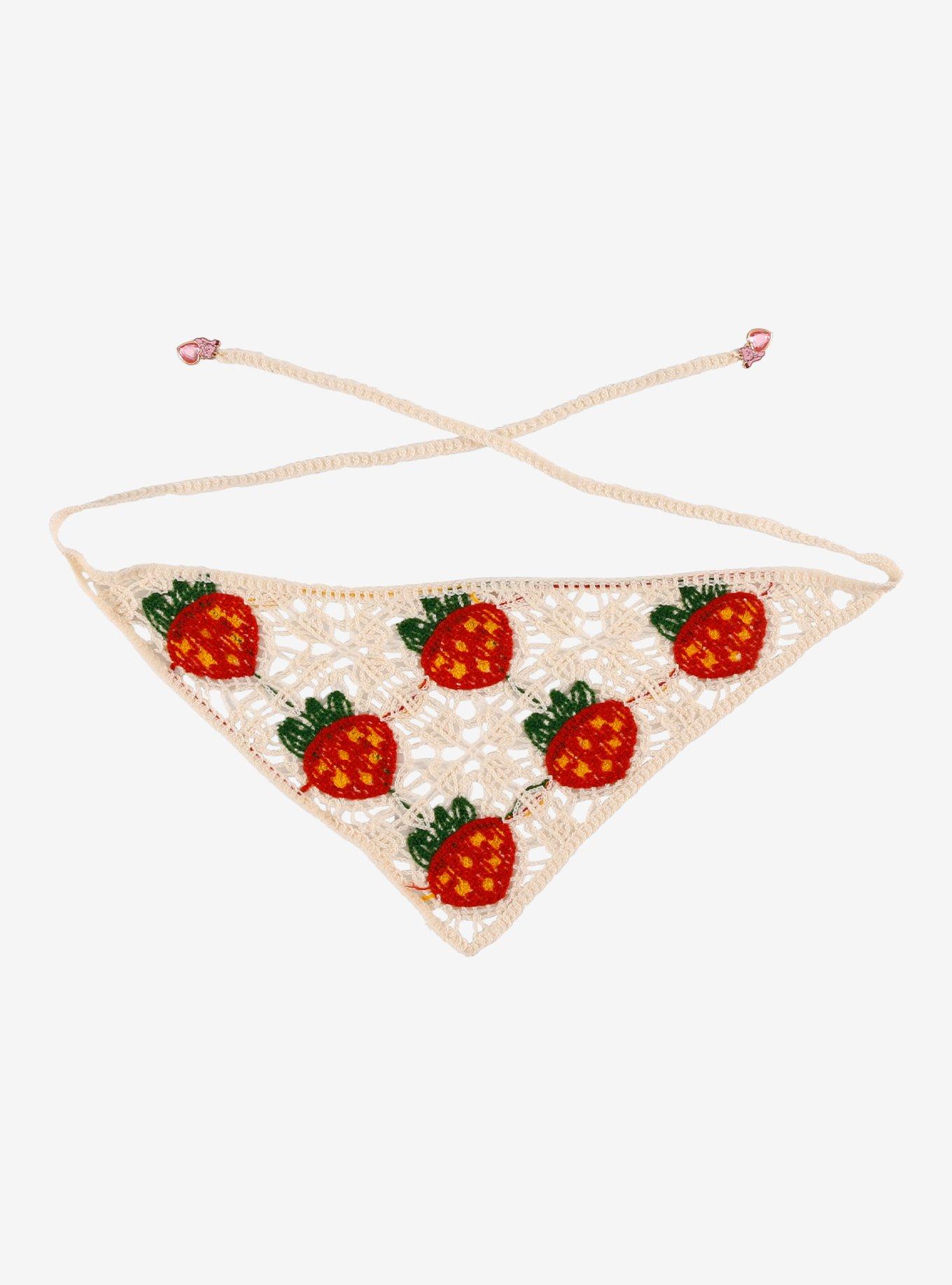 Strawberry Shortcake Strawberries Knit Bandanna Headband with Charms - BoxLunch Exclusive, , hi-res