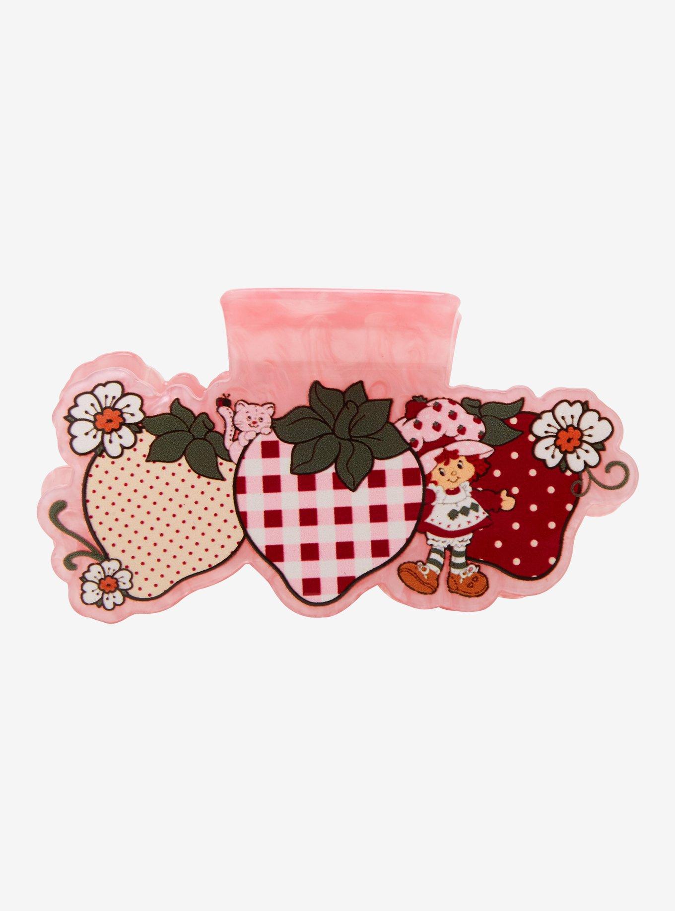 Strawberry Shortcake Gingham Strawberries Figural Claw Clip - BoxLunch Exclusive, , hi-res