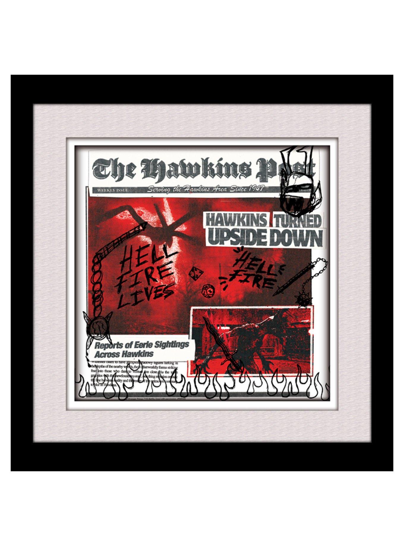 Stranger Things The Hawkins Post 12x12 Plexi Framed Poster, , hi-res