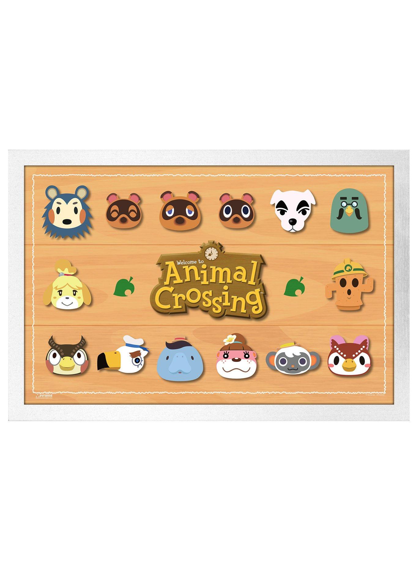 Animal Crossing Character Faces Framed Poster, , hi-res