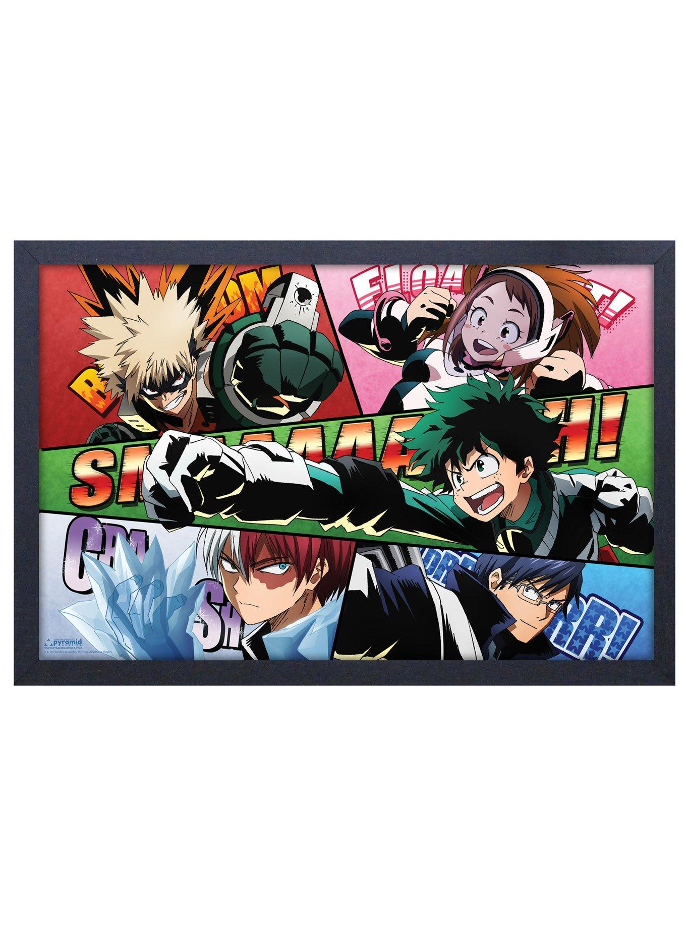 My Hero Academia Heroes in Action Framed Poster, , hi-res
