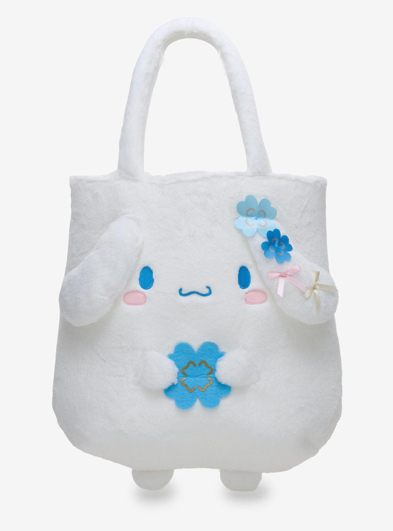 Sanrio Japan Originals Cinnamoroll Blue Clover Fuzzy Tote Bag, , hi-res