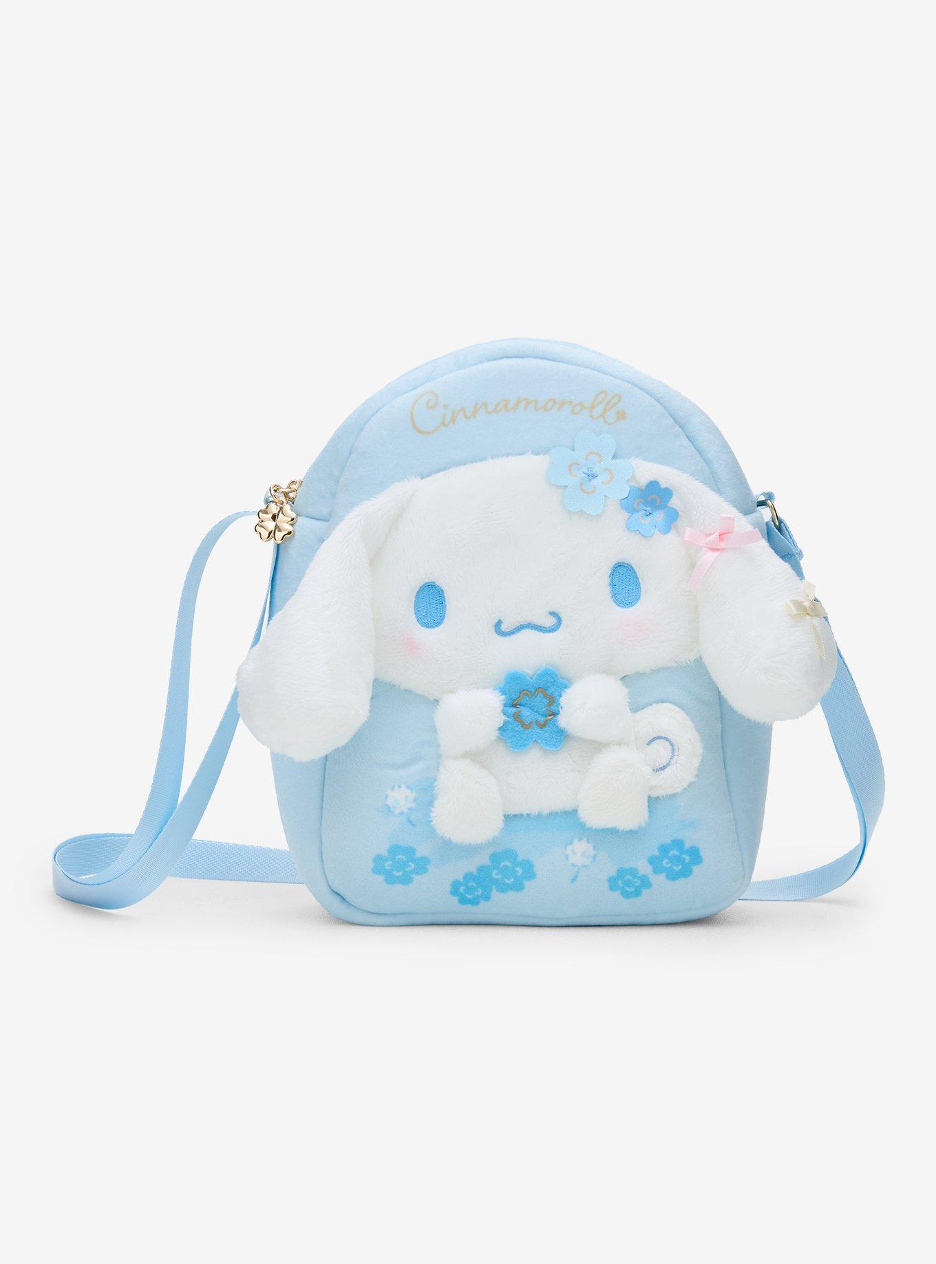 Sanrio Japan Originals Cinnamoroll Blue Clover Fuzzy Crossbody Bag, , hi-res