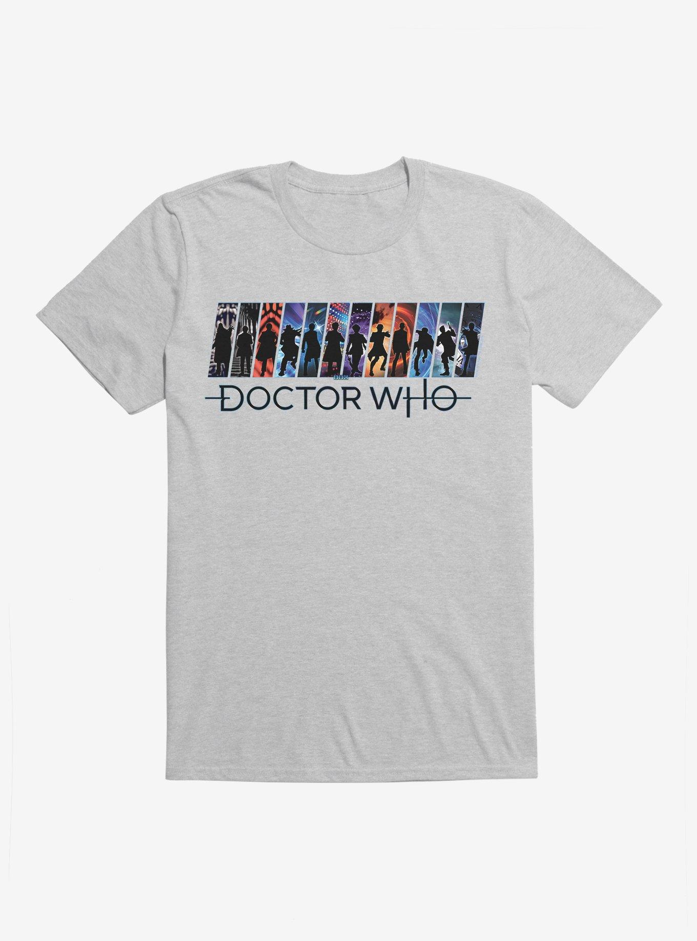 Doctor Who All Doctors T-Shirt, HEATHER GREY, hi-res