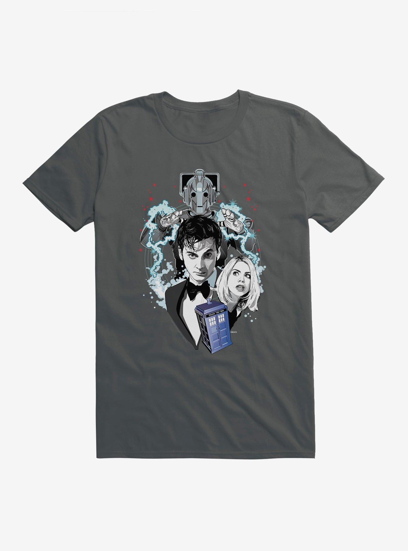Doctor Who Tenth Doctor And Cybermen T-Shirt, , hi-res