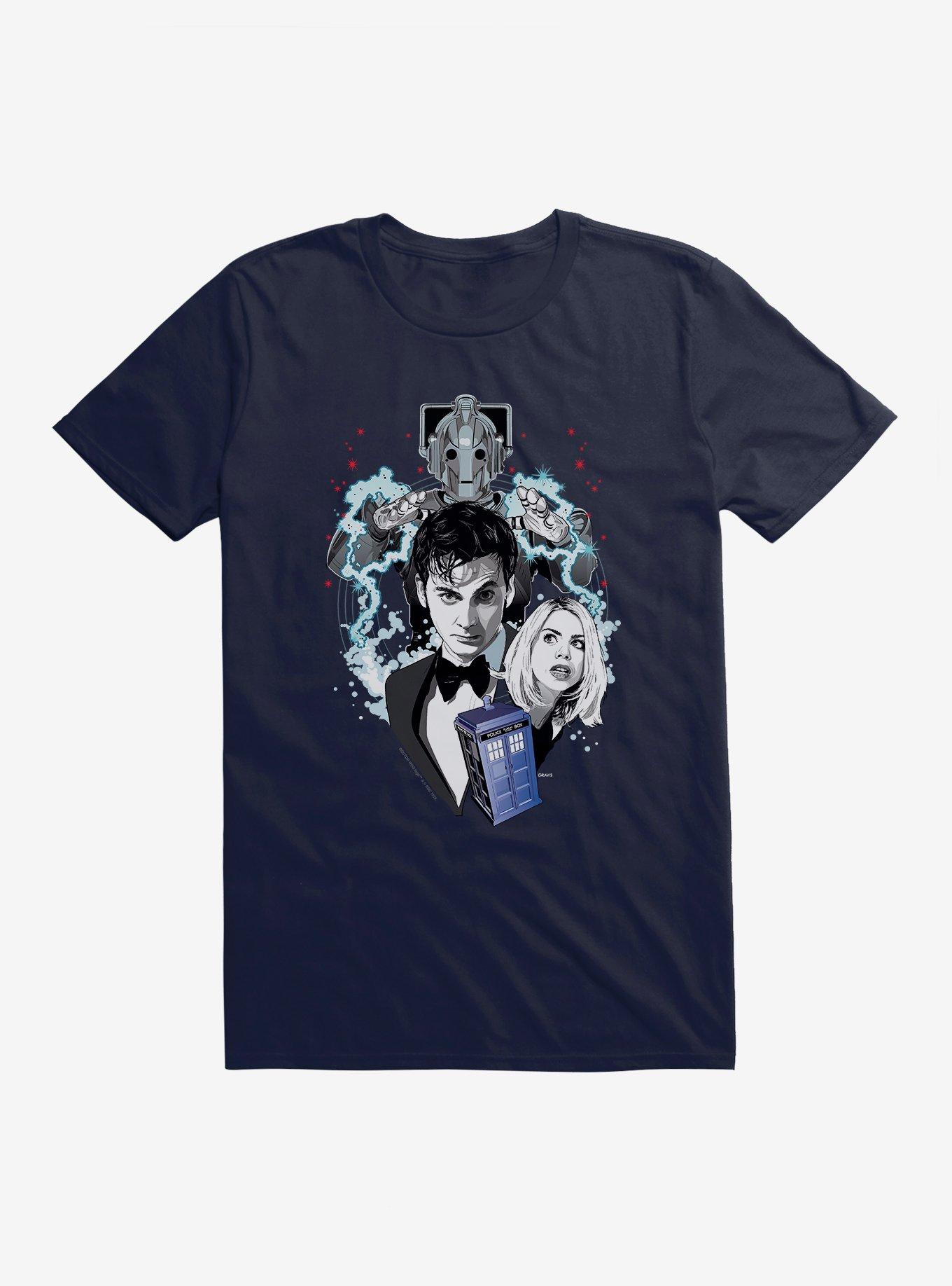 Doctor Who Tenth Doctor And Cybermen T-Shirt