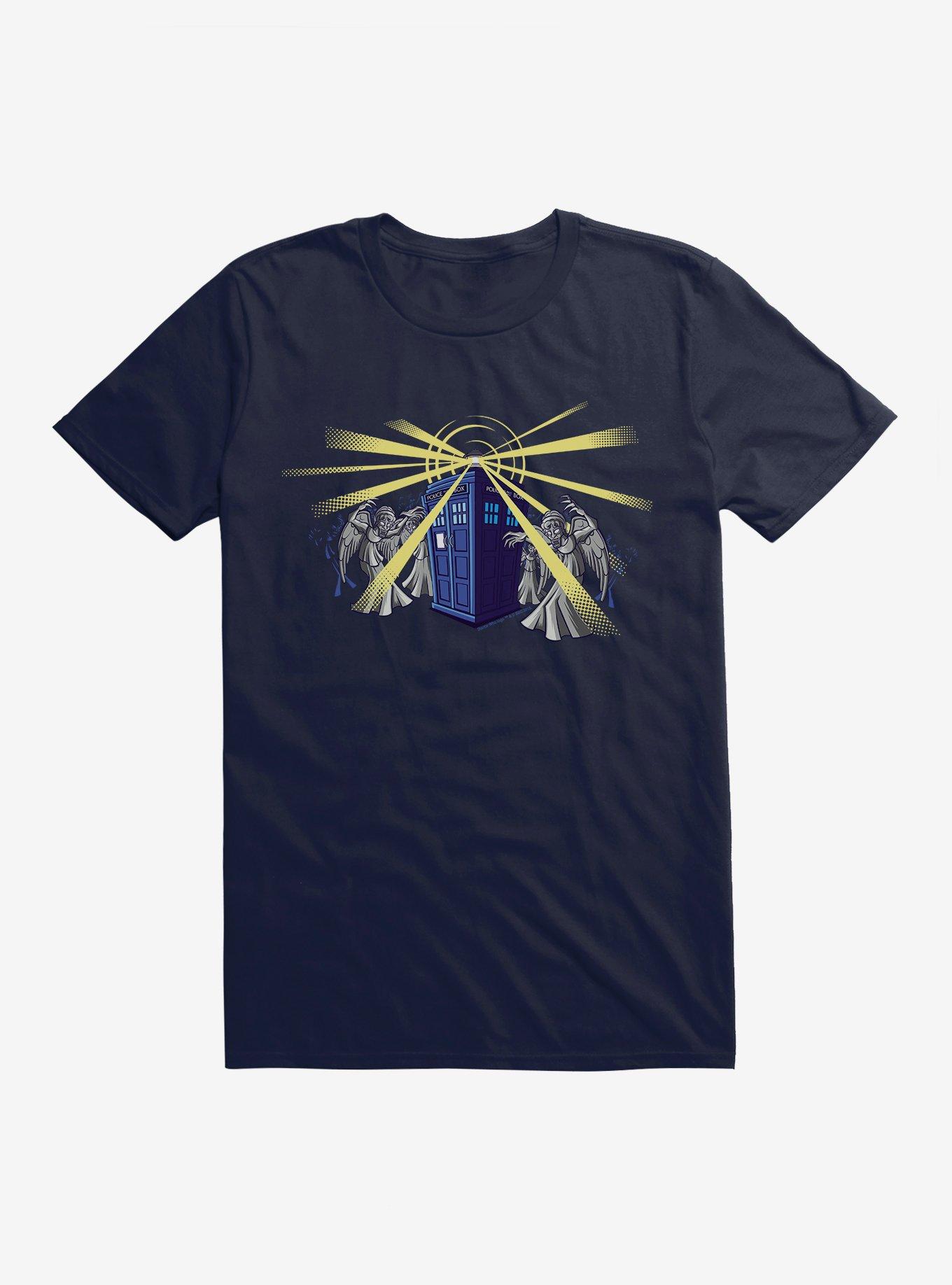 Doctor Who Tardis Weeping Angel Attack T-Shirt