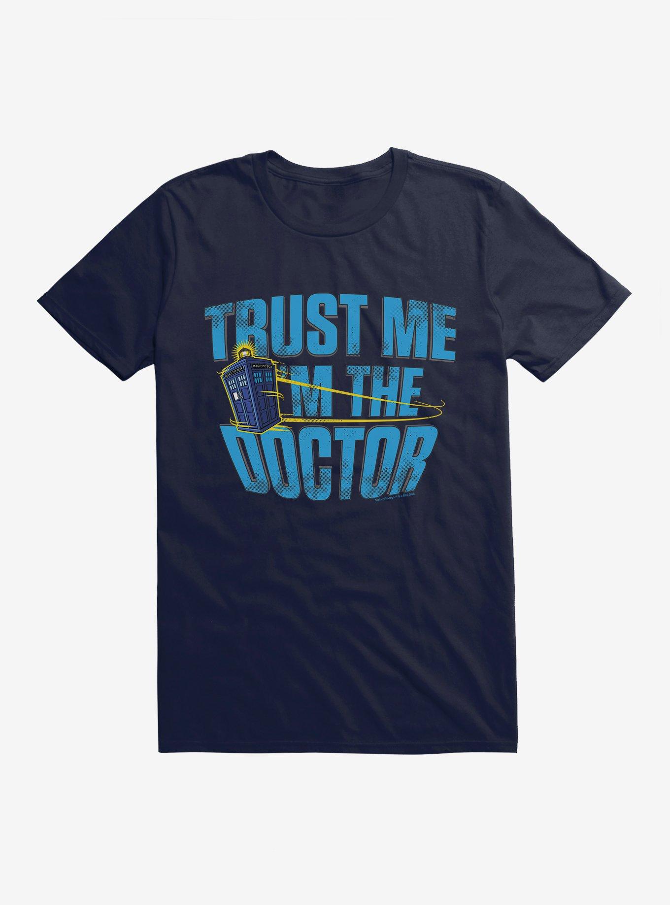 Doctor Who Tardis Trust Me T-Shirt, NAVY, hi-res