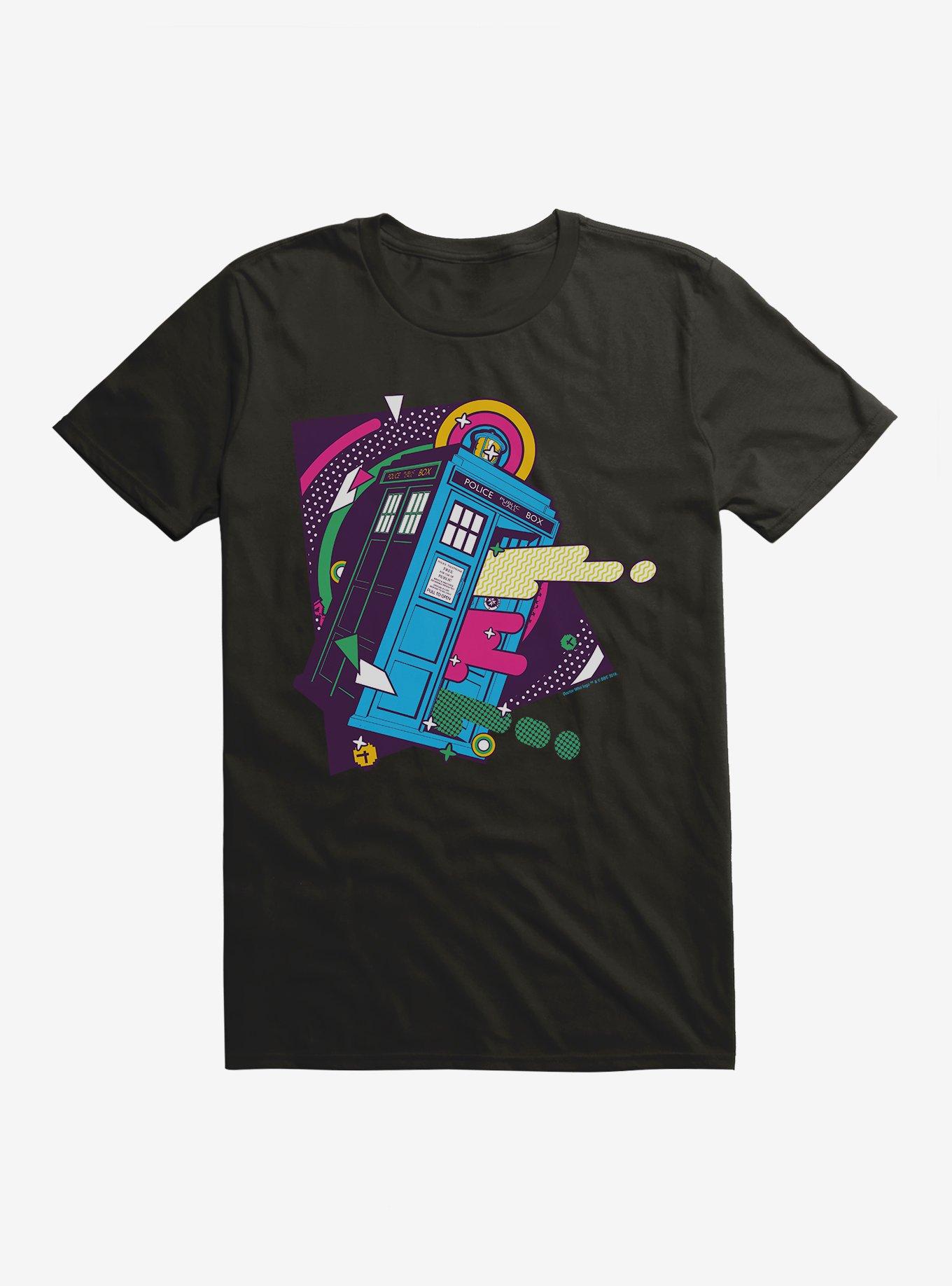 Doctor Who Tardis Bigger On The Inside Pop Art T-Shirt, BLACK, hi-res