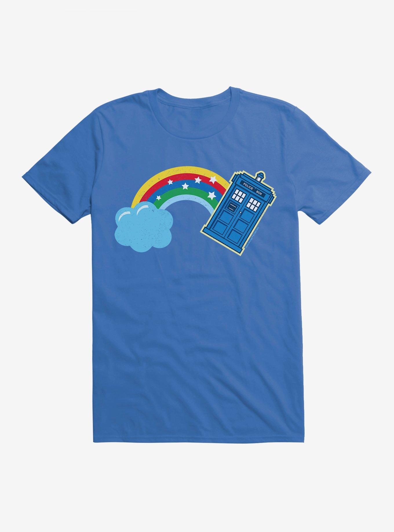 Doctor Who Thirteenth Doctor Distressed Tardis Rainbow T-Shirt, , hi-res