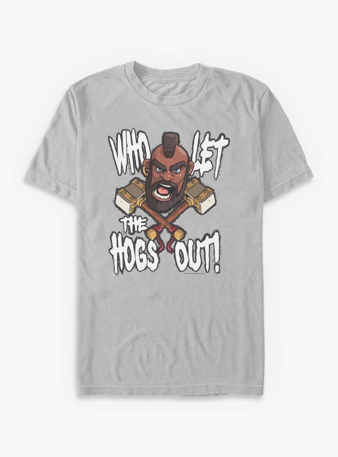 Clash of Clans Who Let The Hogs Out T-Shirt, ICEGRAY, hi-res