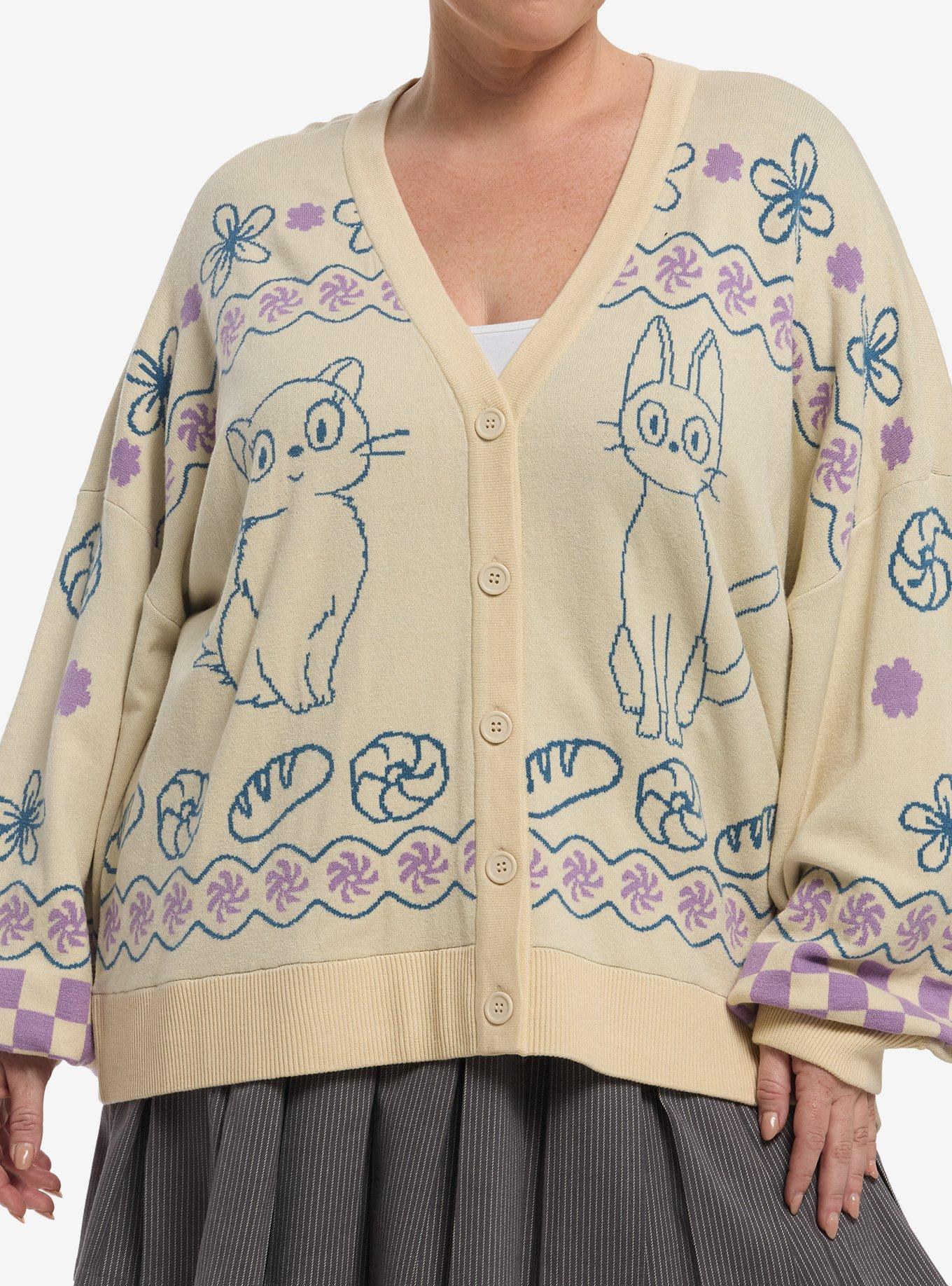 Her Universe Studio Ghibli&reg; Kiki's Delivery Service Cats Cardigan Plus Size, , hi-res