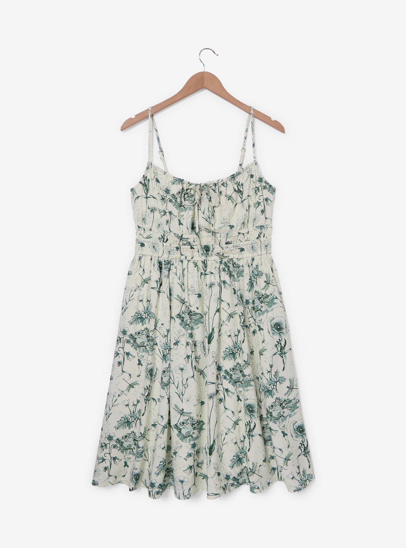 Disney Peter Pan Tinker Bell Floral Allover Print Tank Dress, , hi-res