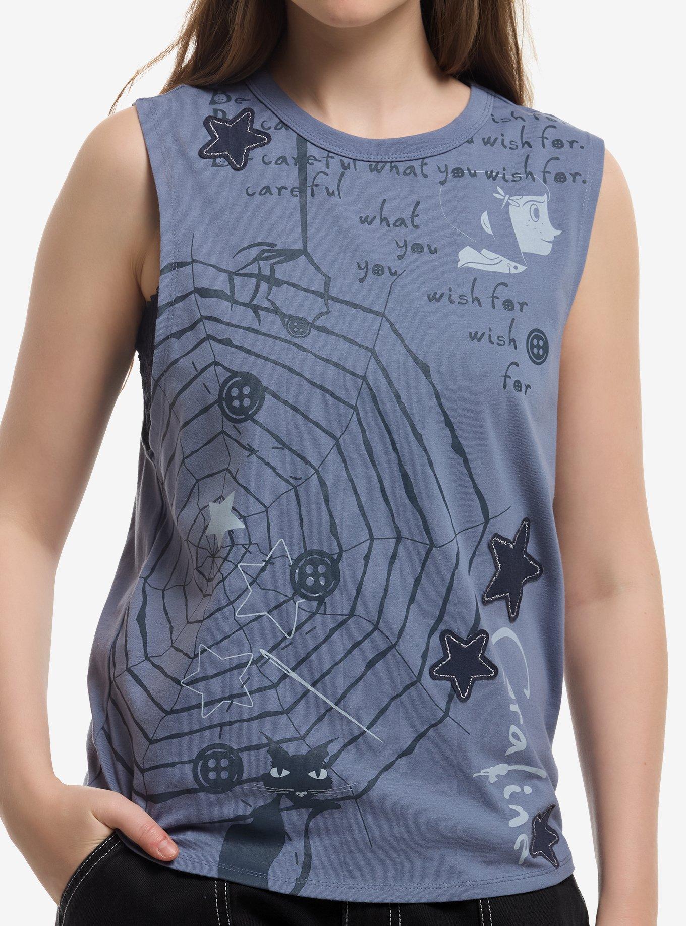 Coraline Spiderweb Girls Muscle Tank Top With Bralette, , hi-res