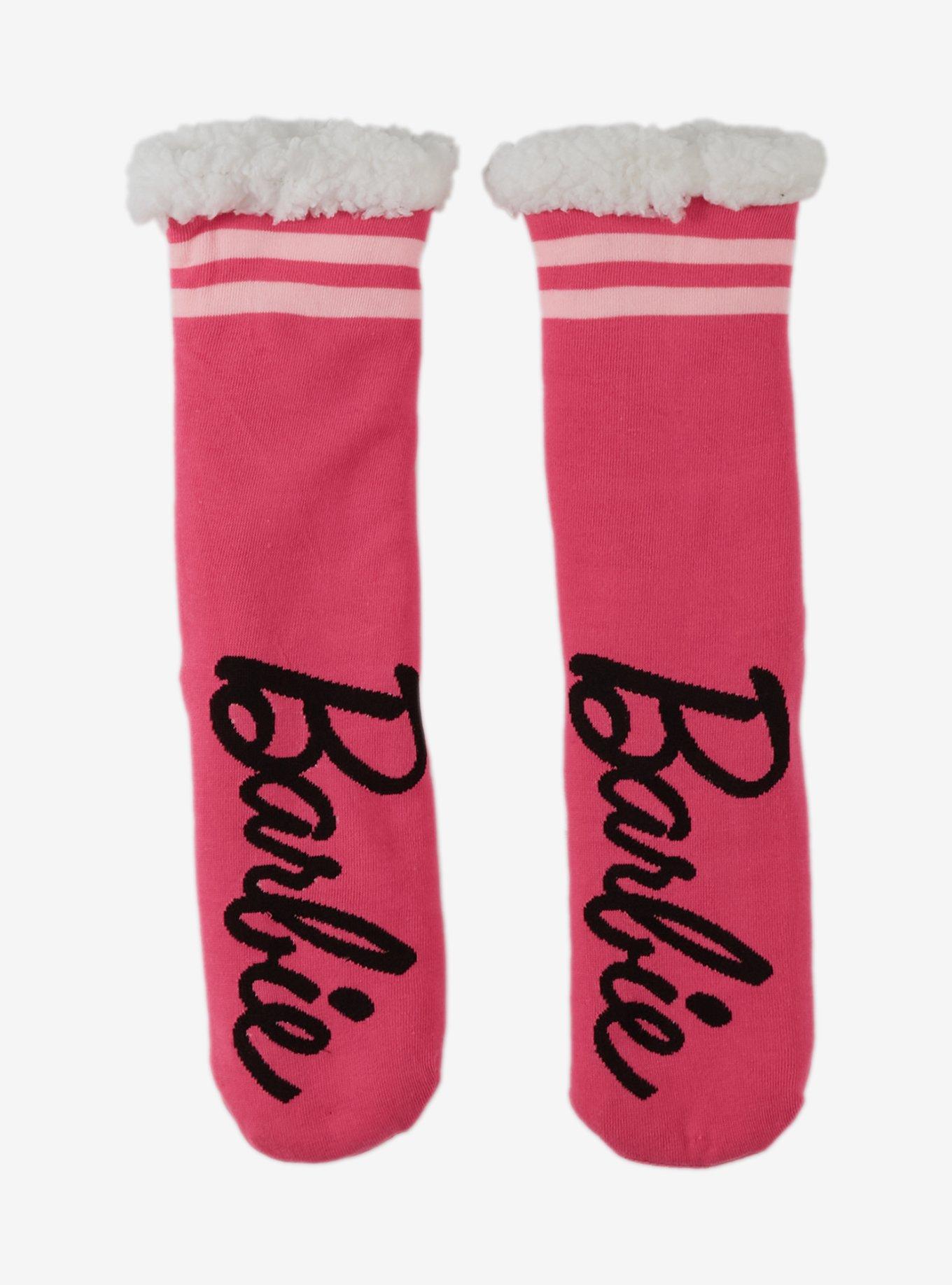 Barbie Hot Pink Cozy Slipper Socks, , hi-res