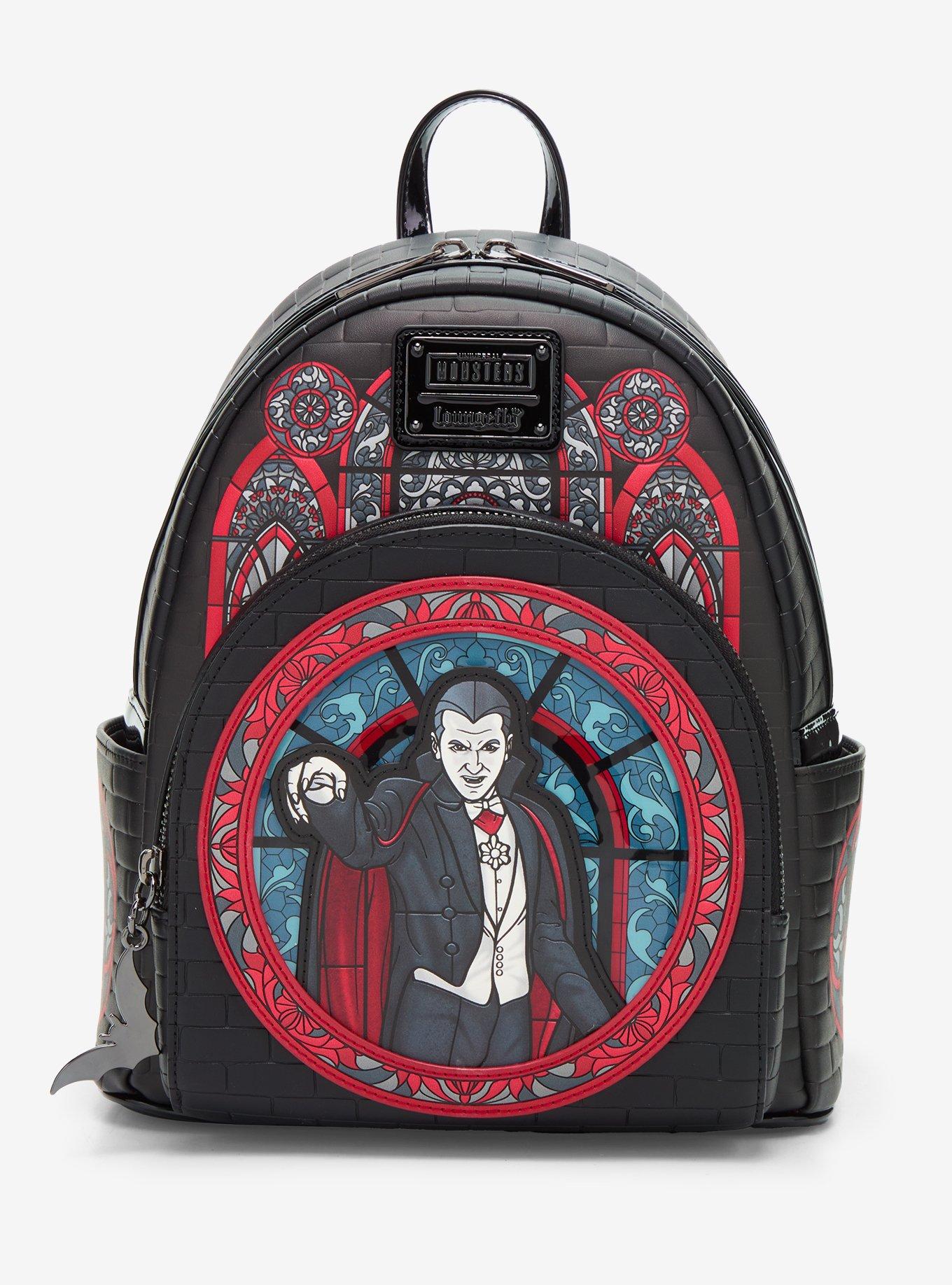 Loungefly Universal Monsters Dracula Stained Glass Mini Backpack, , hi-res