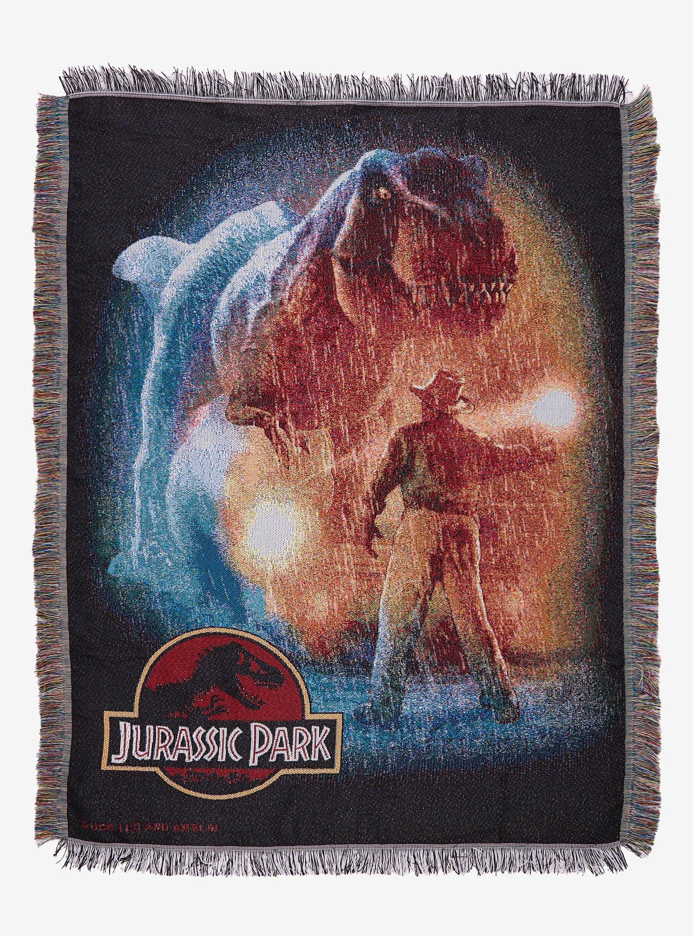 Jurassic Park T-Rex Poster Tapestry Throw - BoxLunch Exclusive, , hi-res