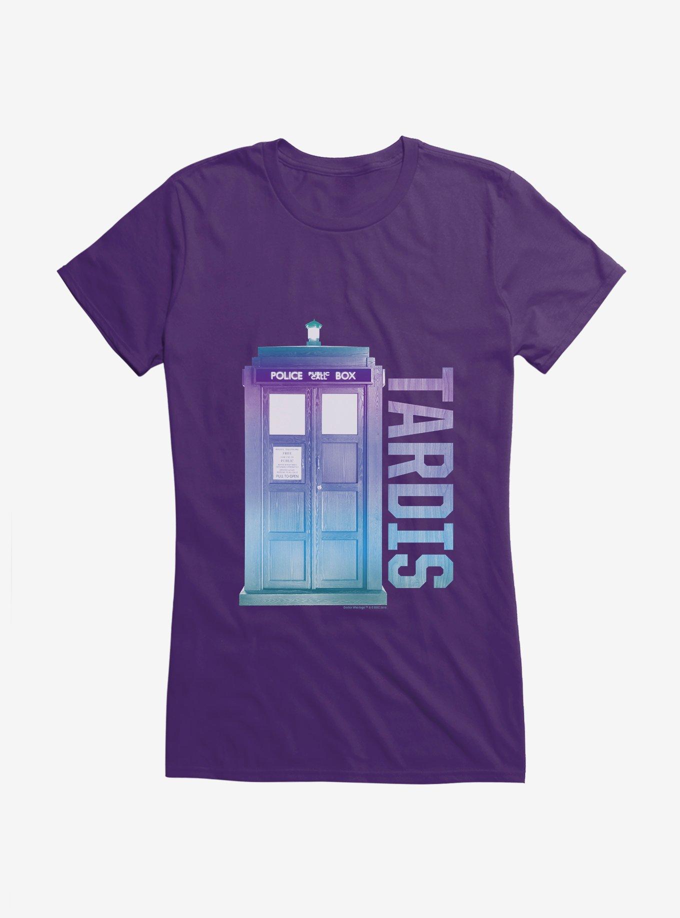 Doctor Who Tardis Pastel Script Girls T-Shirt, , hi-res