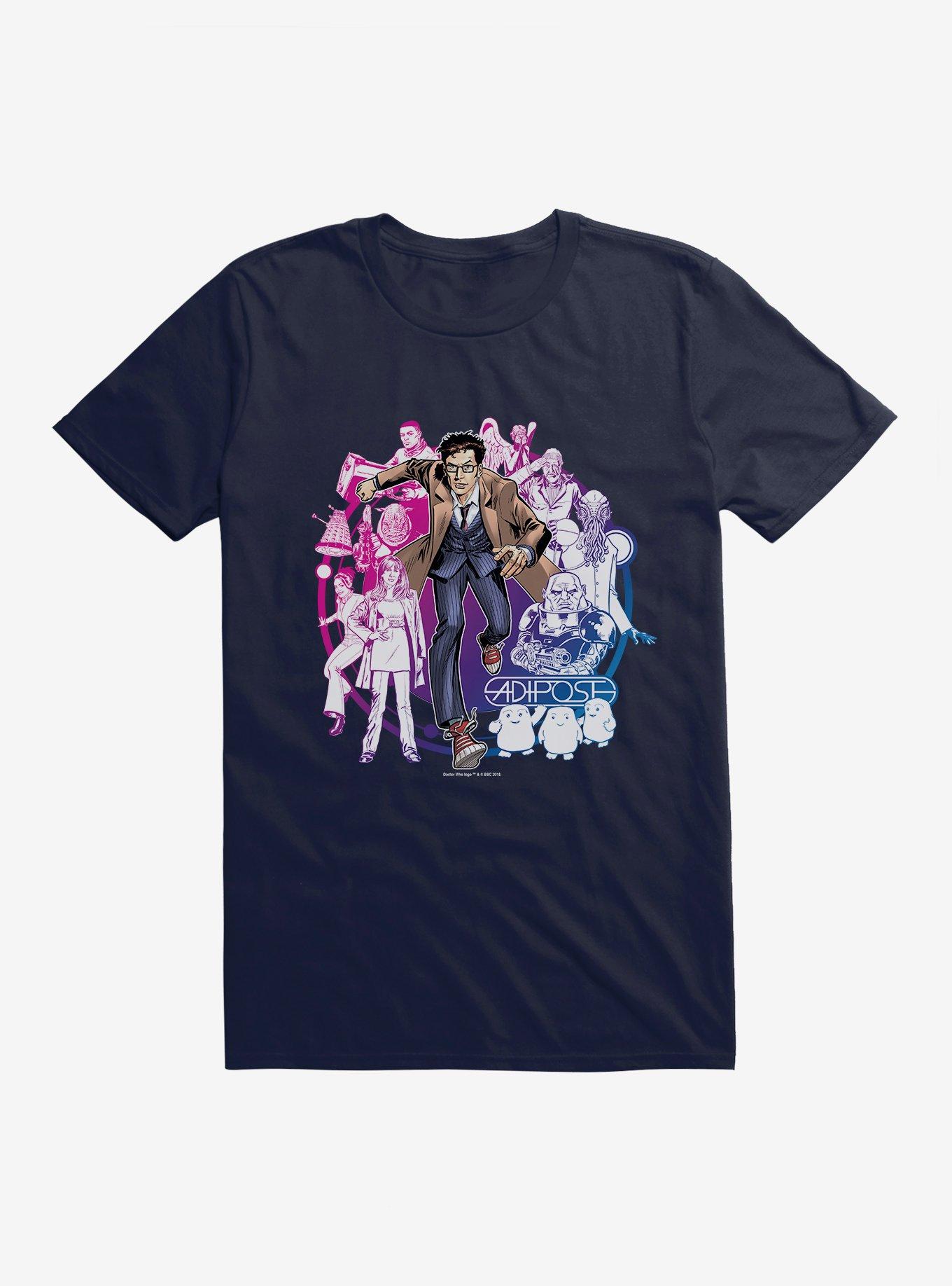 Doctor Who The Tenth Doctor Whole Crew T-Shirt, NAVY, hi-res