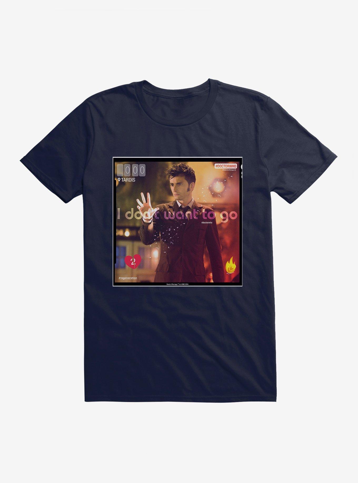 Doctor Who The Tenth Doctor I Don't Want To Go T-Shirt, , hi-res