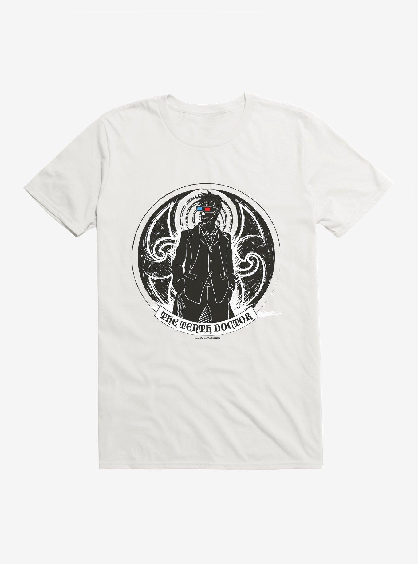 Doctor Who The Tenth Doctor 3D Glasses Outline T-Shirt, , hi-res