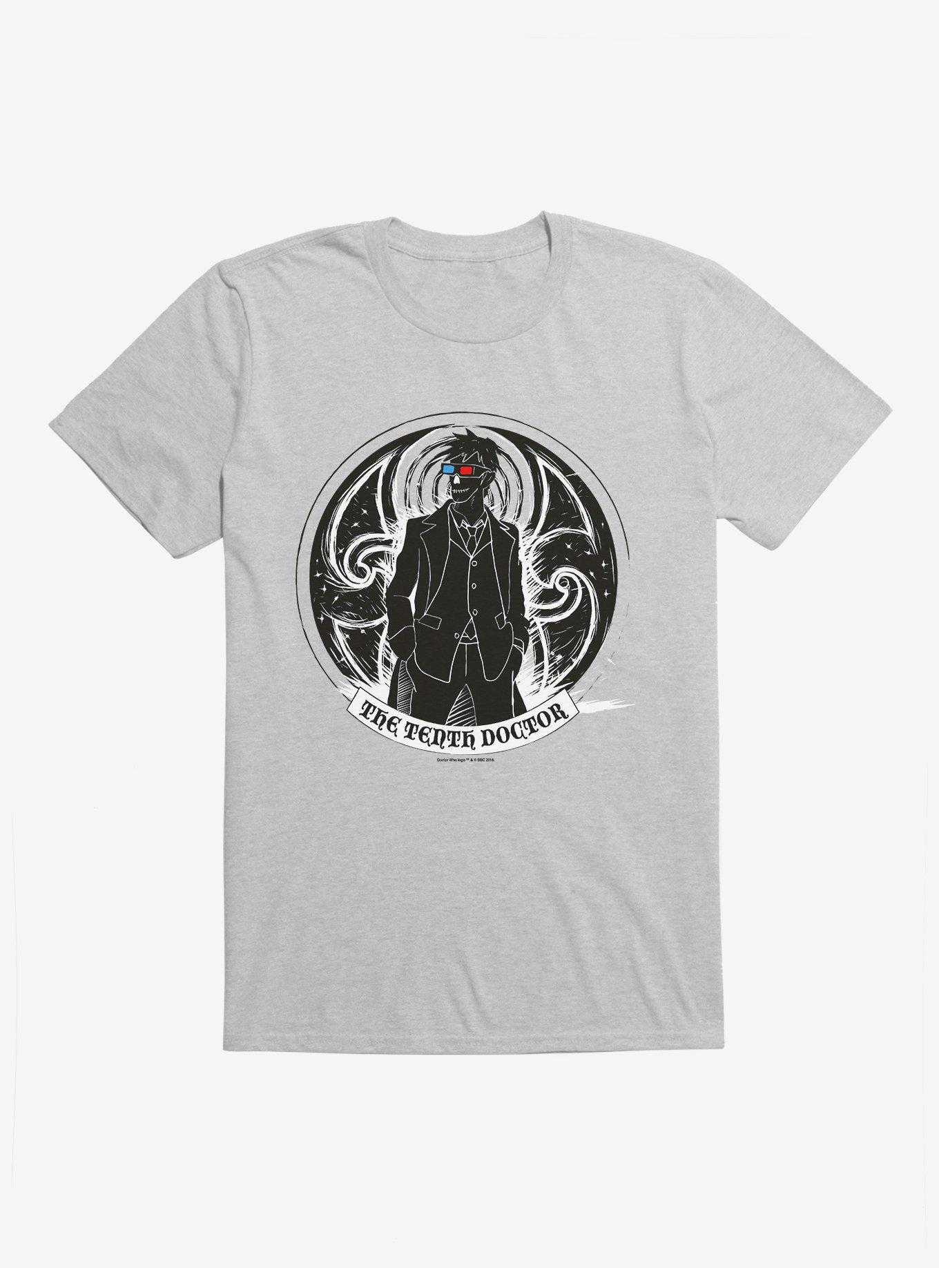 Doctor Who The Tenth Doctor 3D Glasses Outline T-Shirt, , hi-res