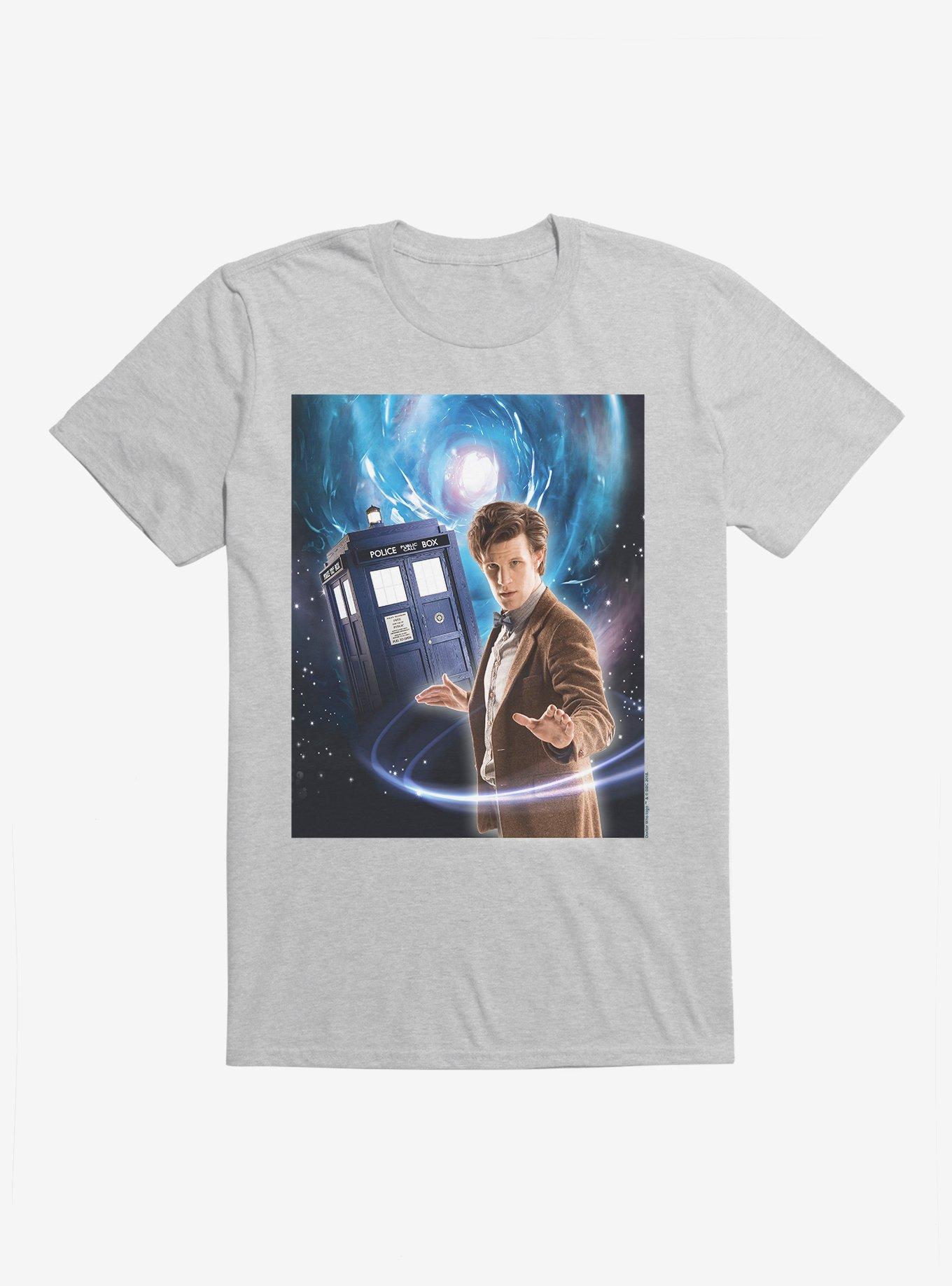 Doctor Who Eleventh Doctor And Tardis Space Black T-Shirt, , hi-res