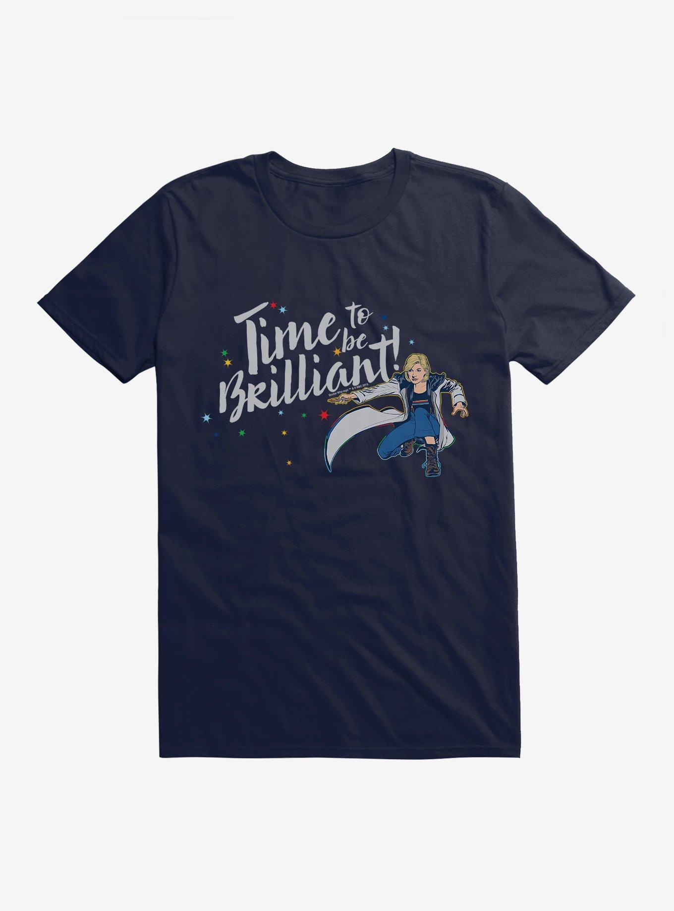Doctor Who The Thirteenth Doctor Time To Be Brilliant! Black T-Shirt, , hi-res