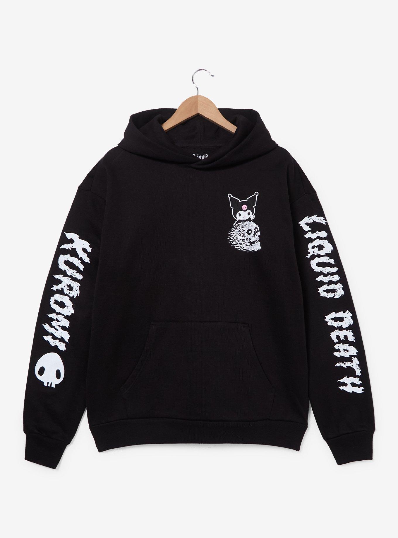 Sanrio Kuromi x Liquid Death Tonal Logo Hoodie - BoxLunch Exclusive, , hi-res