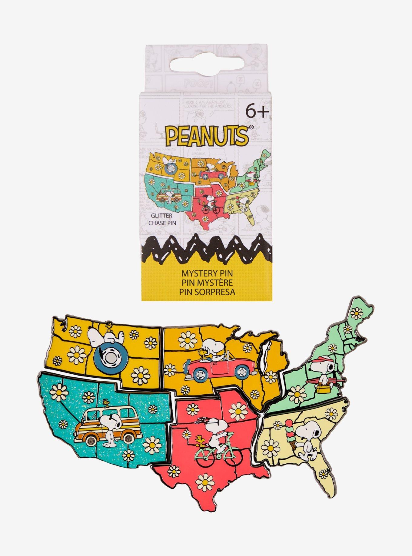 Loungefly Peanuts Groovy Map Blind Box Enamel Pin, , hi-res