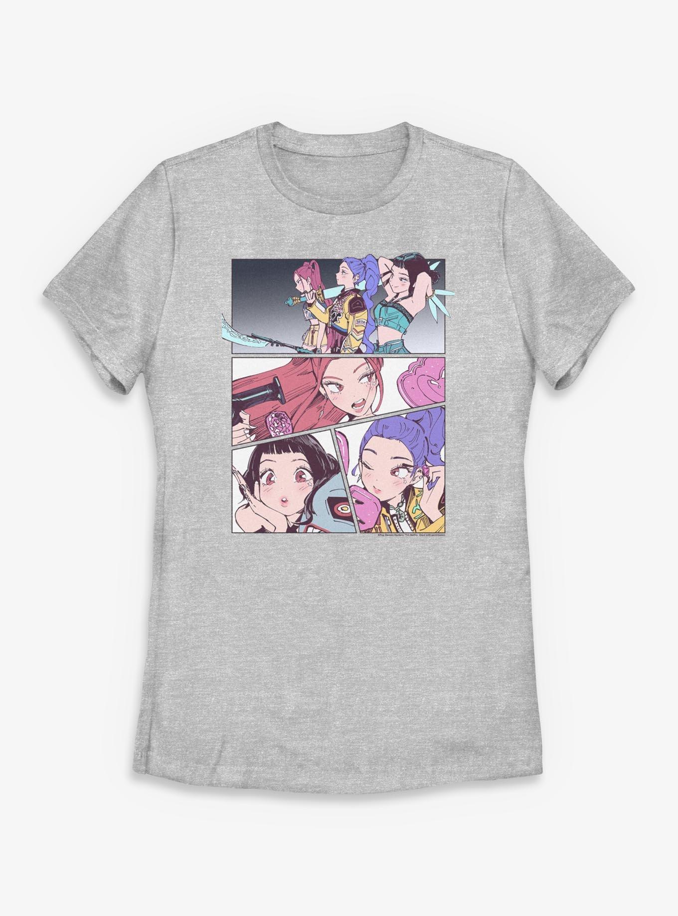 KPop Demon Hunters Manhwa Panels Huntrix Womens T-Shirt, , hi-res
