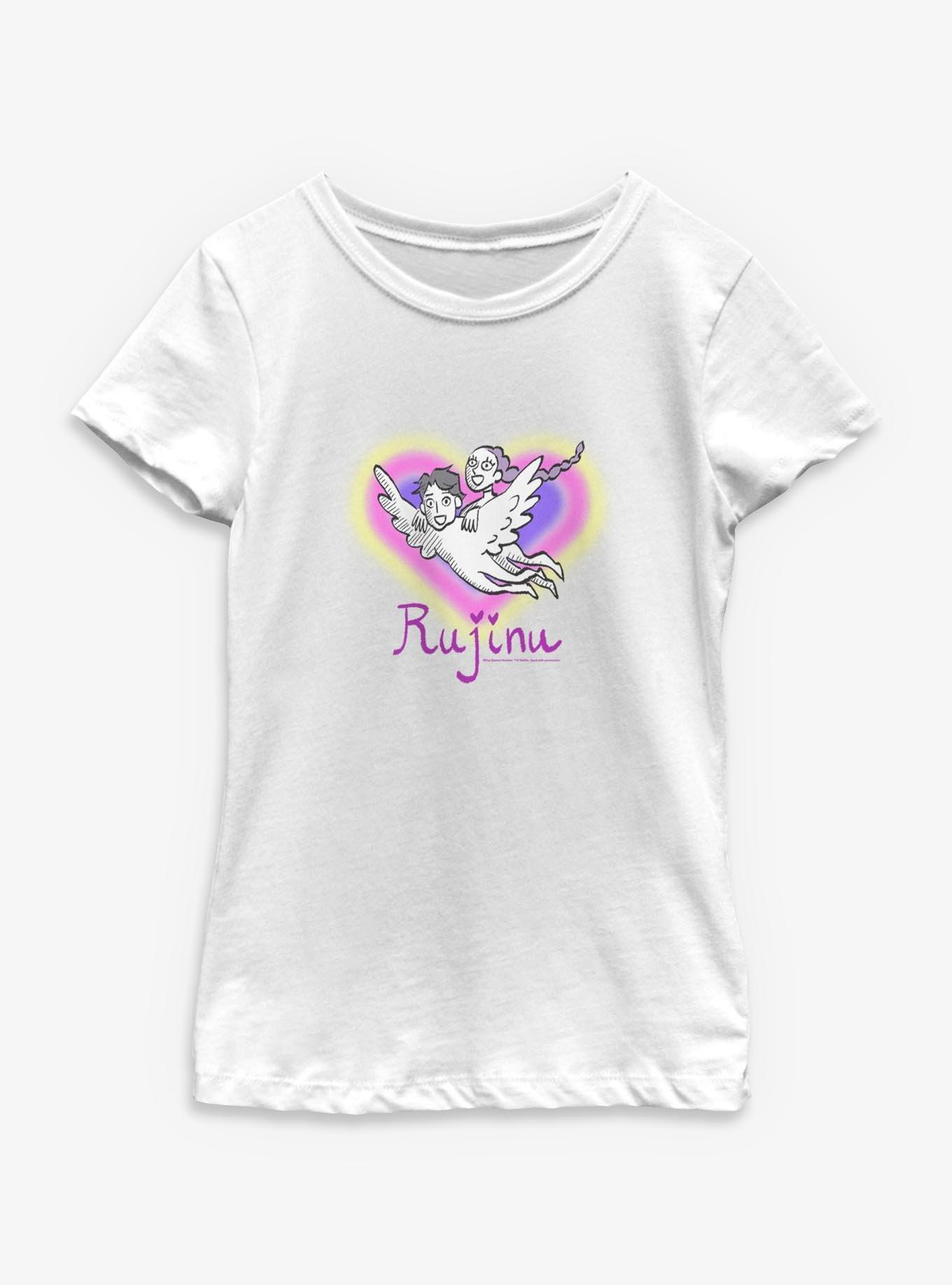 KPop Demon Hunters Rumi and Jinu Rujinu Heart Youth Girls T-Shirt, , hi-res