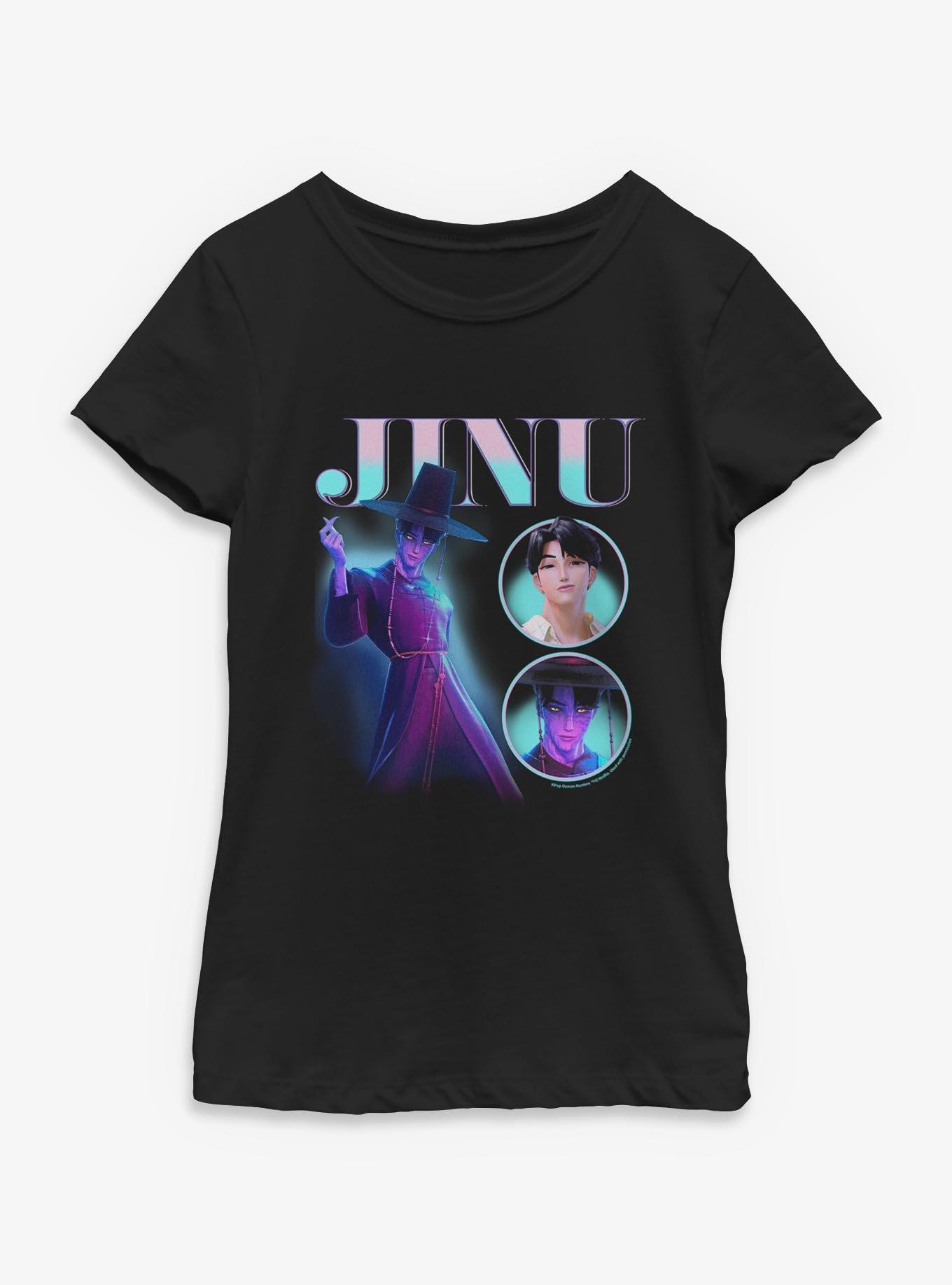 KPop Demon Hunters Saja Boys Jinu Montage Youth Girls T-Shirt, , hi-res