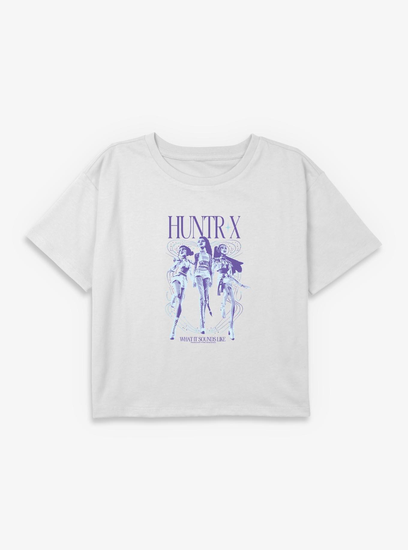 KPop Demon Hunters Huntrix What It Sound Like Youth Girls Boxy Crop T-Shirt, , hi-res