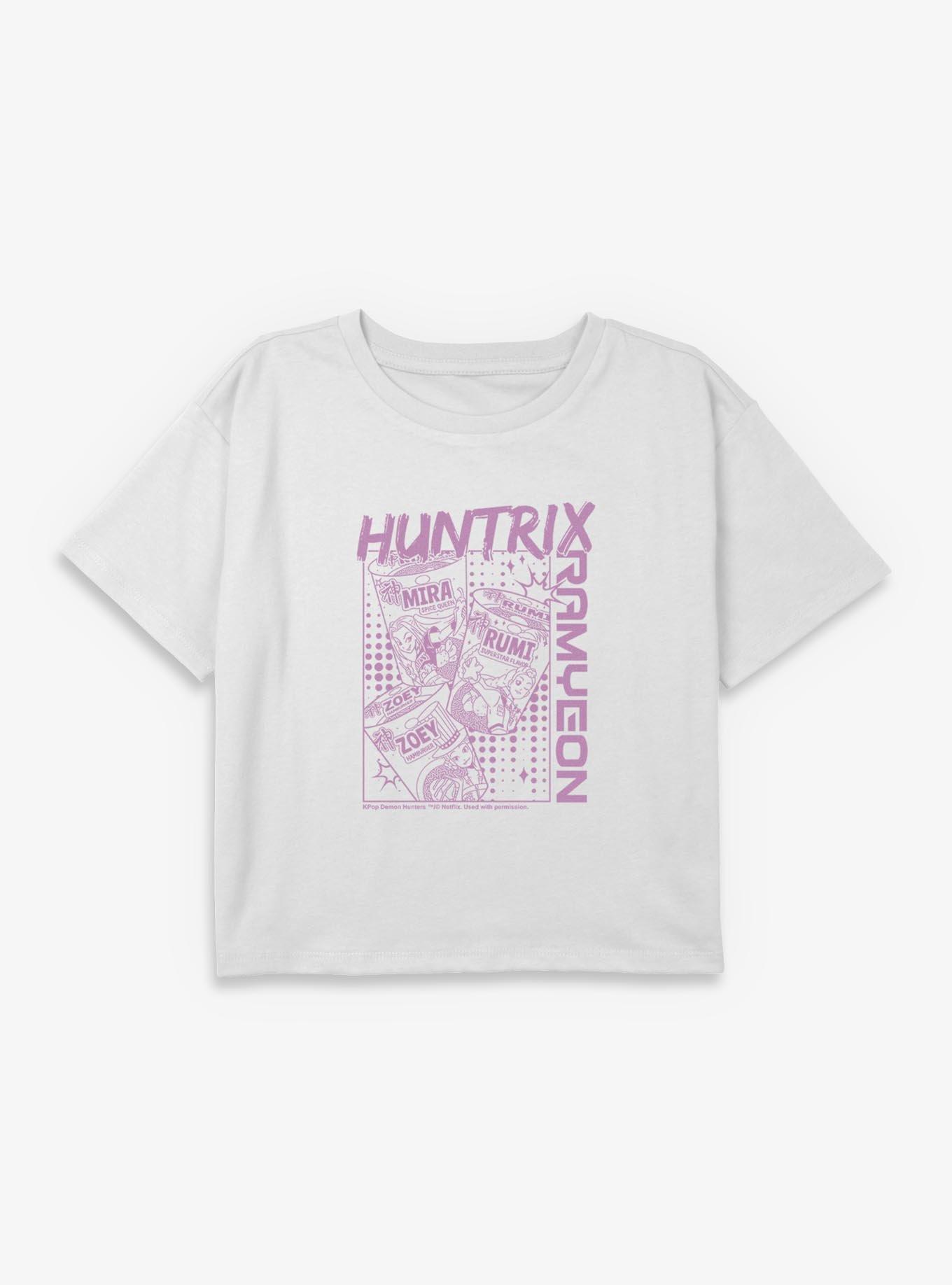 KPop Demon Hunters Huntrix Ramyeon Ramen Youth Girls Boxy Crop T-Shirt, , hi-res