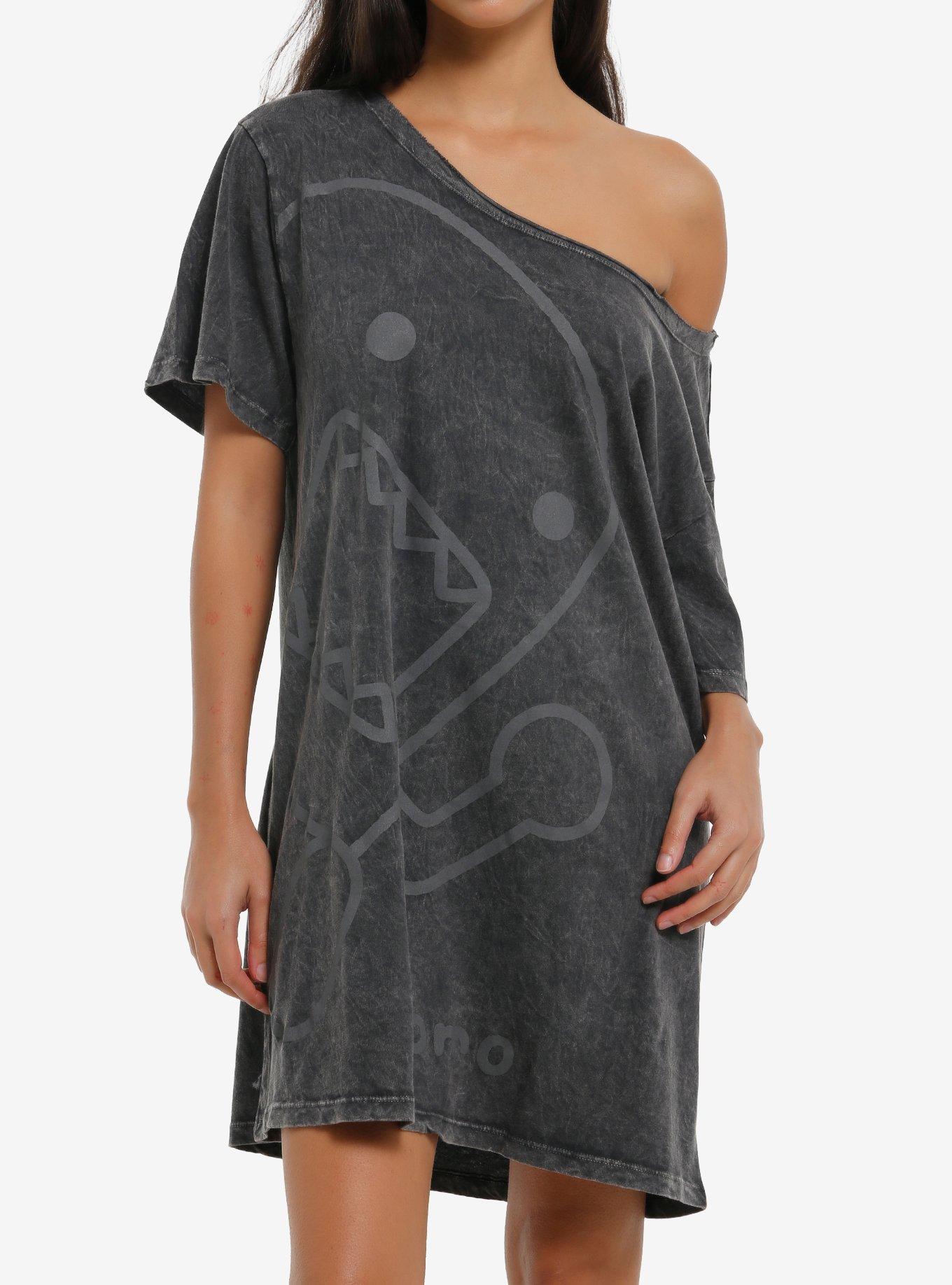 Domo Mineral Wash Off-Shoulder T-Shirt Dress, , hi-res