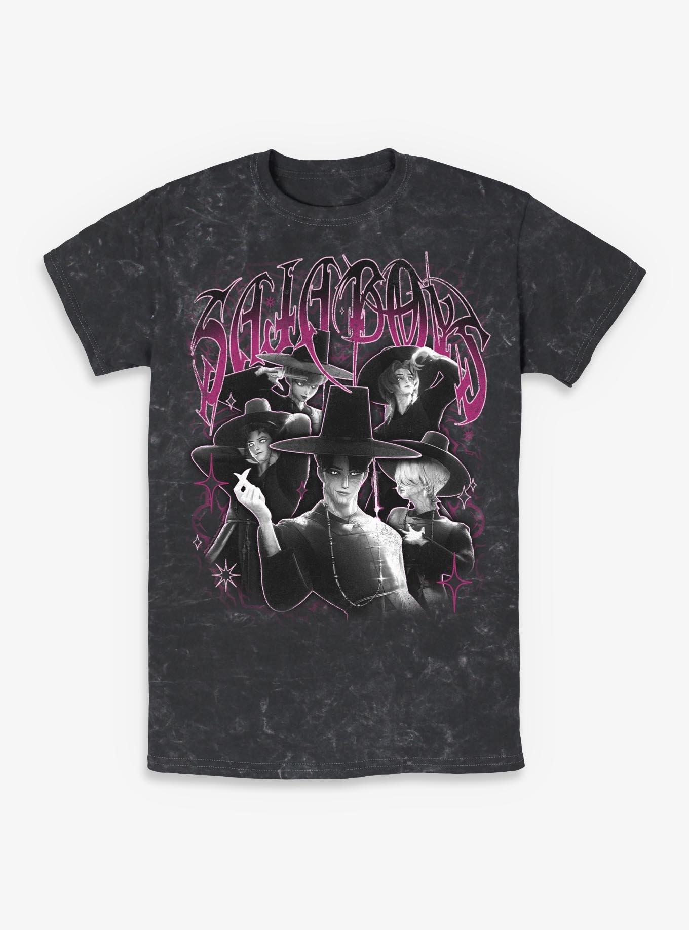 KPop Demon Hunters Saja Boys Group Mineral Wash T-Shirt Hot Topic Exclusive