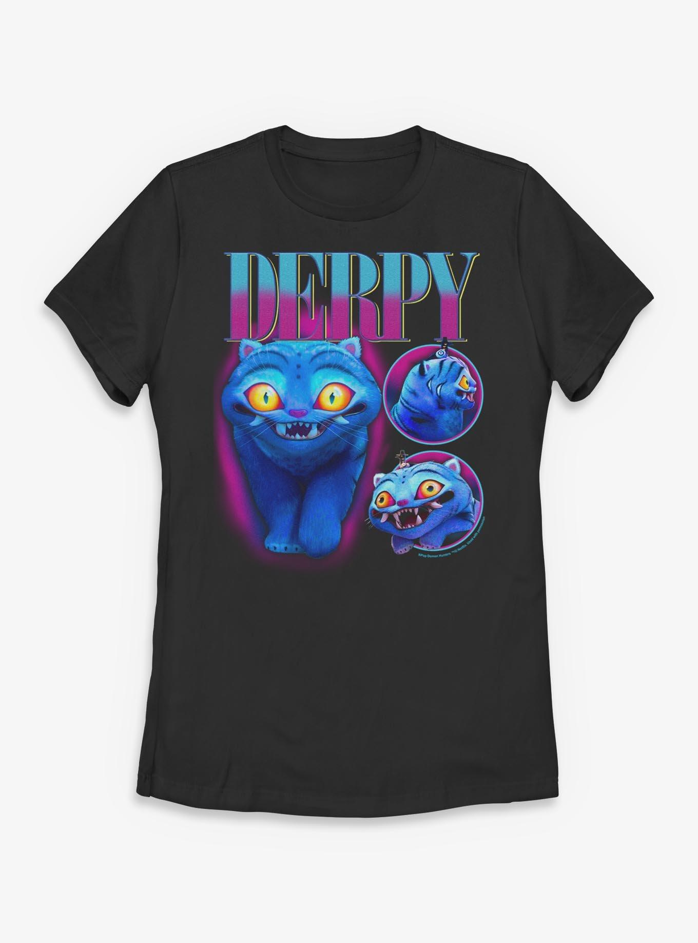 KPop Demon Hunters Derpy Tiger Collage Womens T-Shirt, , hi-res