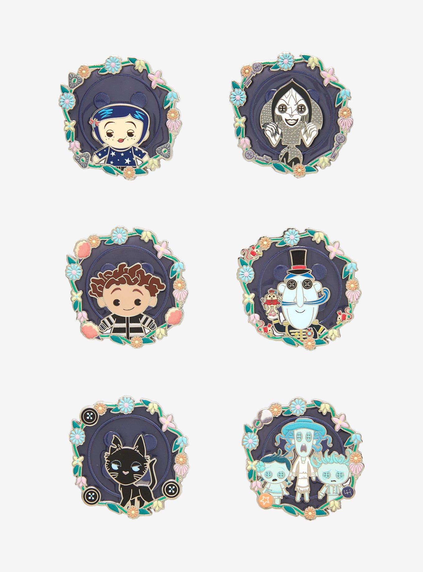 Coraline Character Floral Blind Box Enamel Pin, , hi-res