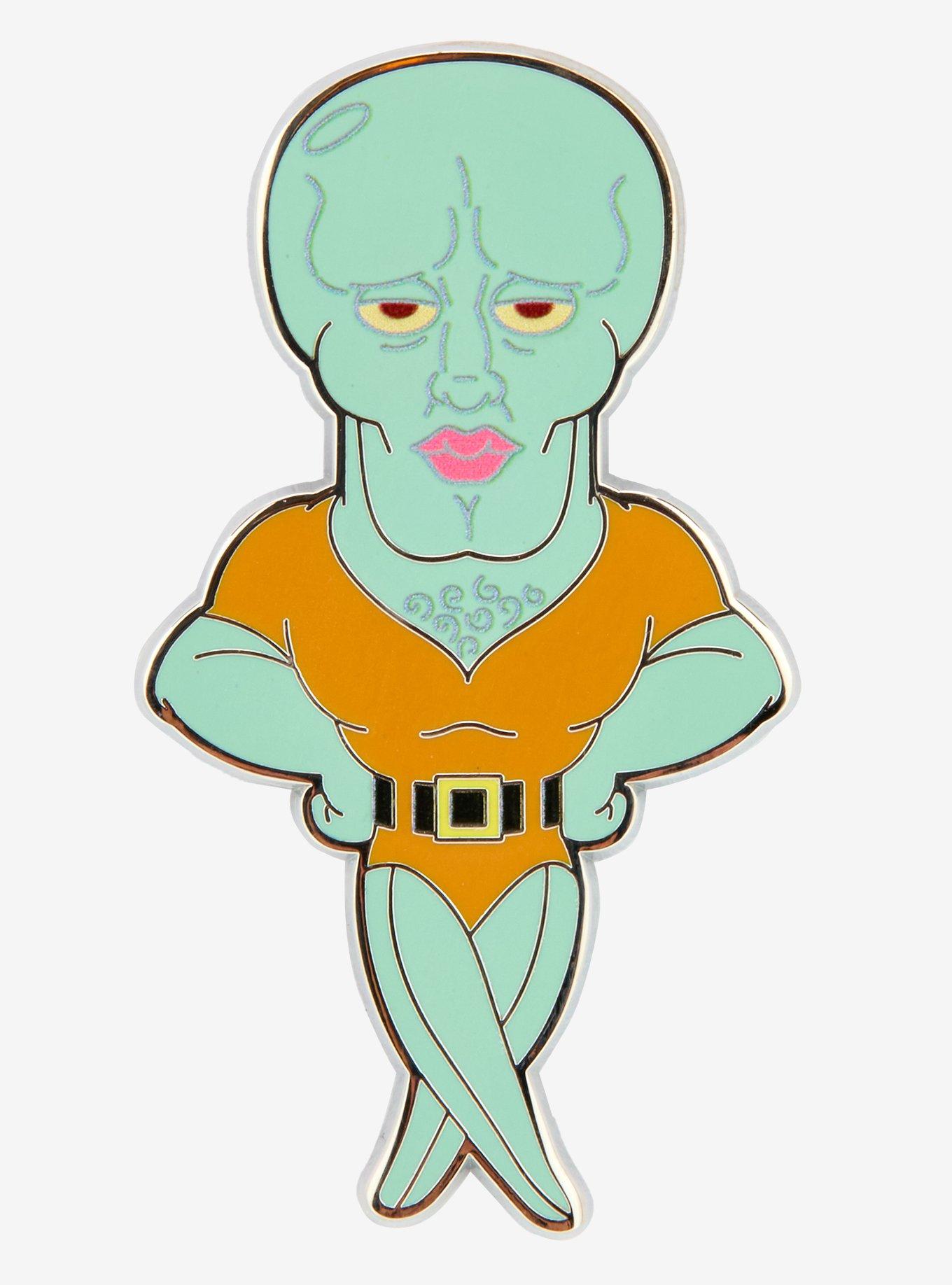 SpongeBob SquarePants Handsome Squidward Enamel Pin Hot Topic Exclusive, , hi-res