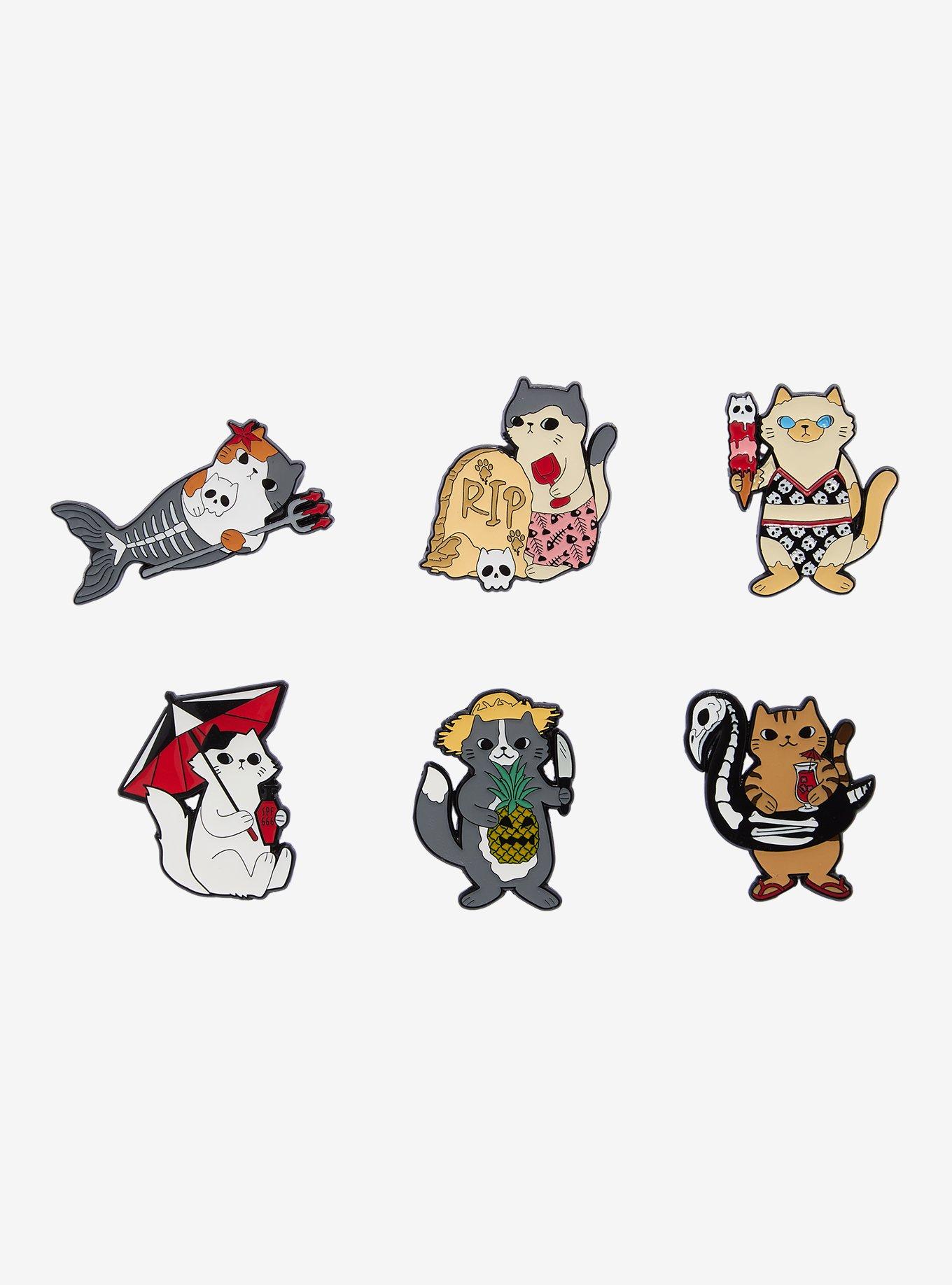 Horror Cats Beach Blind Box Enamel Pin Hot Topic Exclusive, , hi-res
