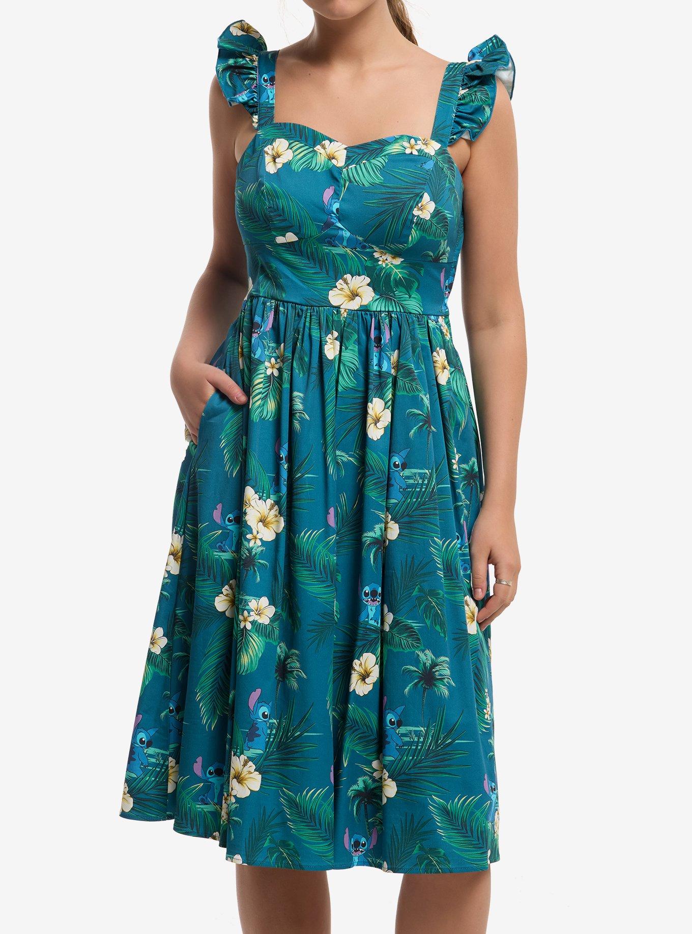 Her Universe Disney Stitch Tropical Dress Her Universe Exclusive, , hi-res
