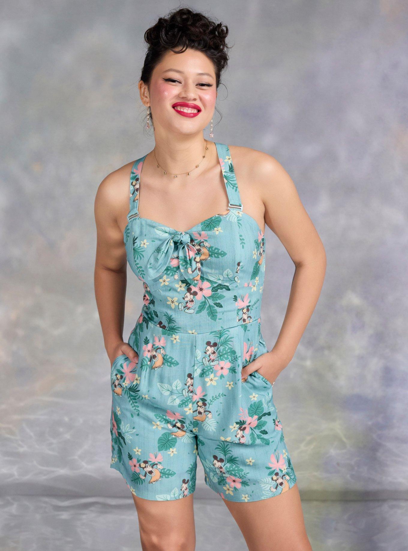 Her Universe Disney Mickey Mouse & Minnie Mouse Tiki Convertible Romper Her Universe Exclusive, , hi-res