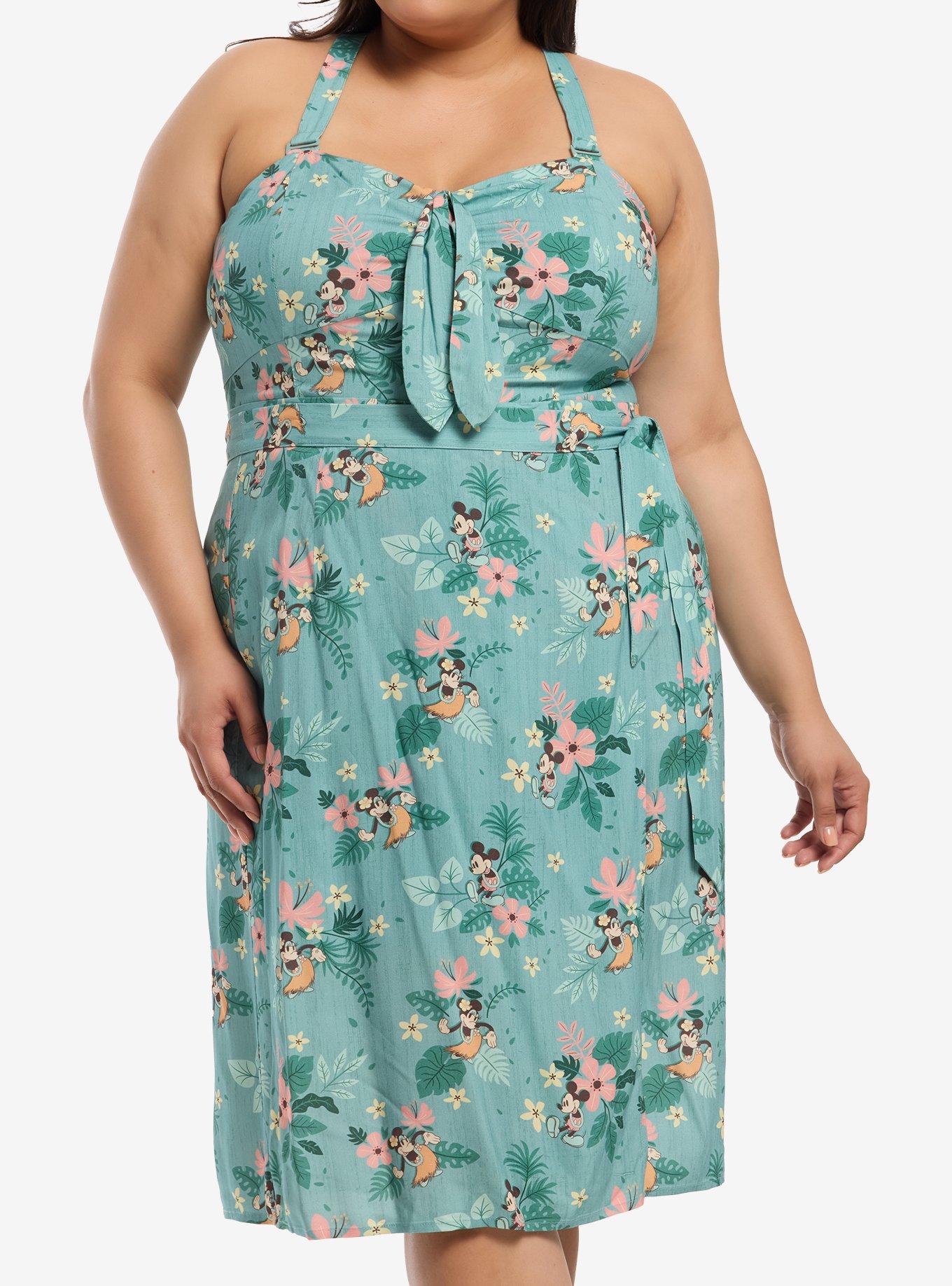 Her Universe Disney Mickey Mouse & Minnie Mouse Tiki Convertible Romper Plus Size Her Universe Exclusive, , hi-res