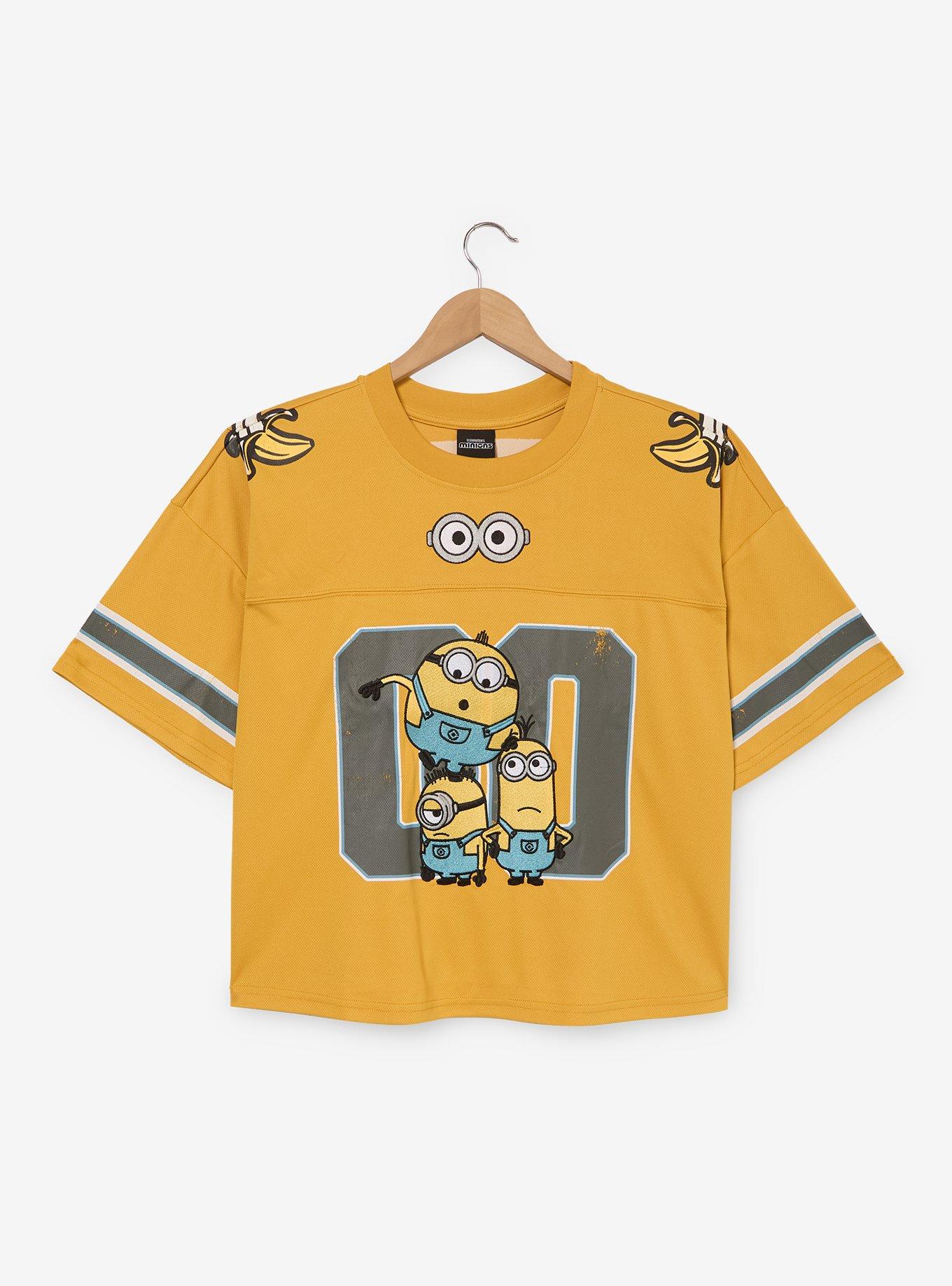 Minions Banana Women's Cropped Football Jersey &mdash; BoxLunch Exclusive, , hi-res