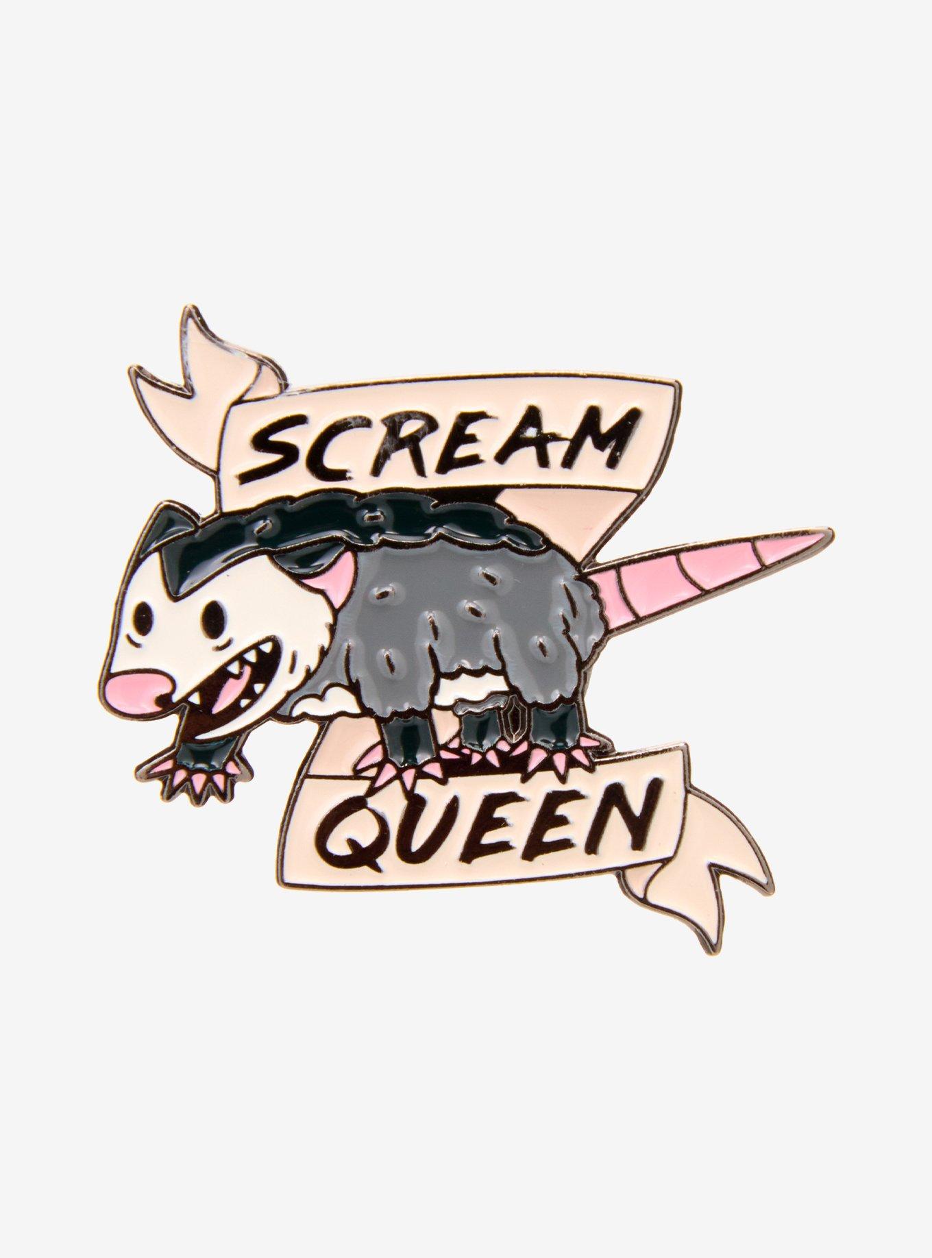 Scream Queen Possum Enamel Pin Hot Topic Exclusive, , hi-res