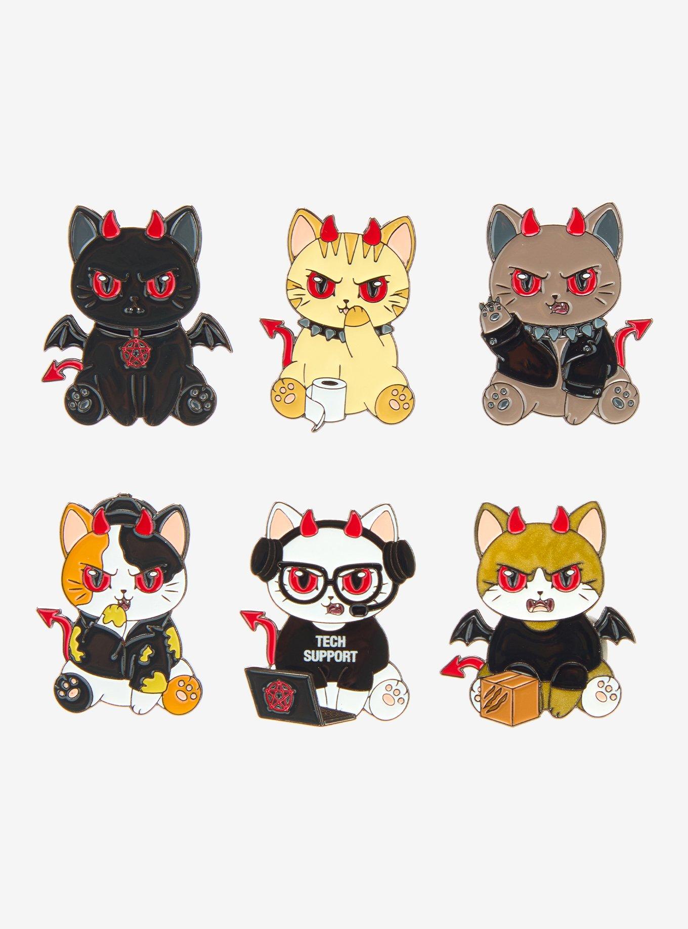 Lucipurrs Blind Bag Enamel Pin Hot Topic Exclusive, , hi-res
