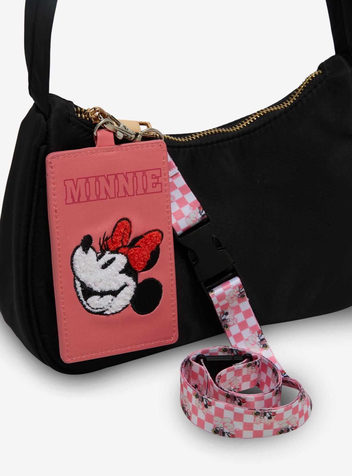 Disney Minnie Mouse Checkered Lanyard - BoxLunch Exclusive, , hi-res