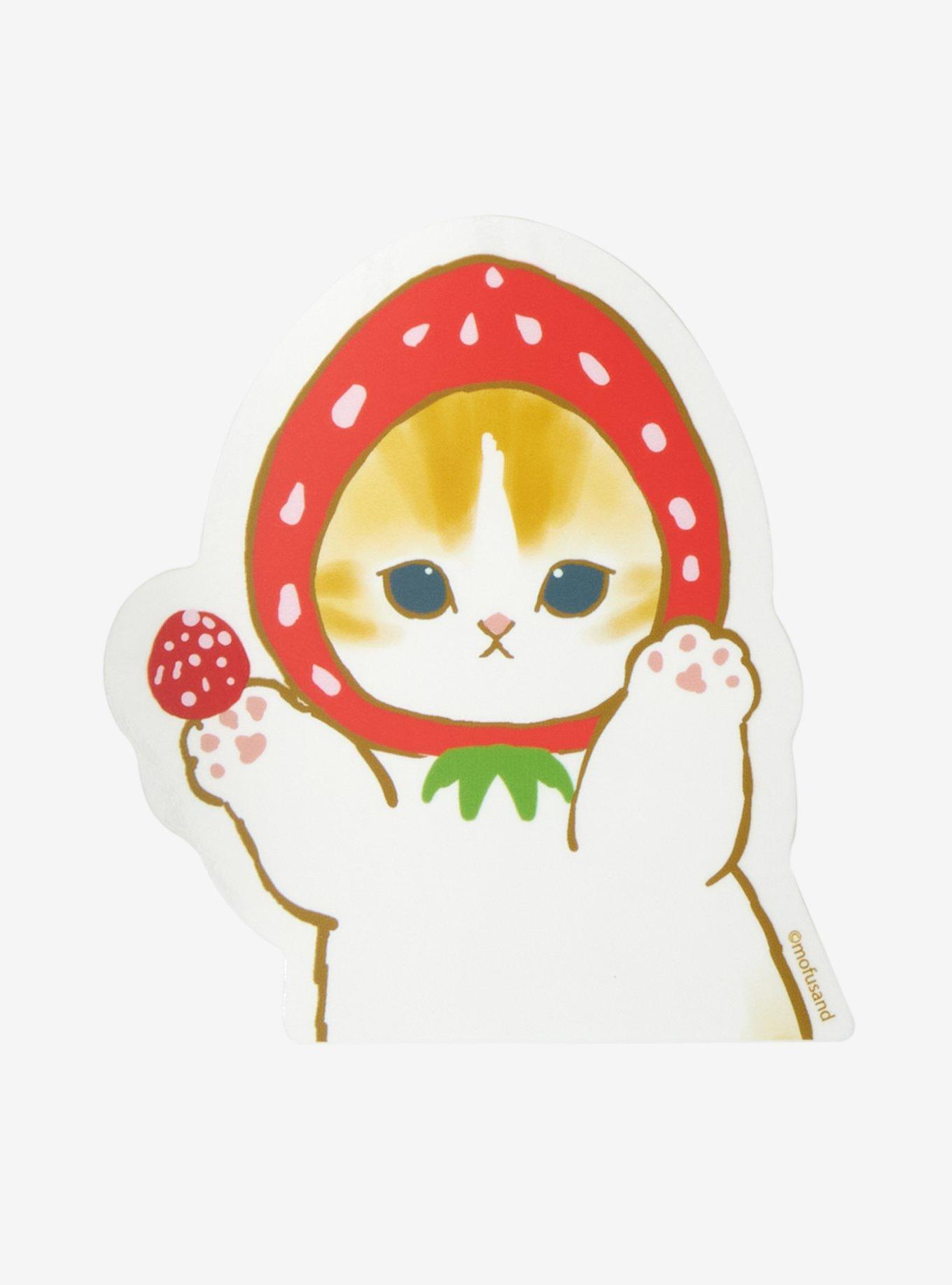 Mofusand Strawberry Car Decal Hot Topic Exclusive, , hi-res