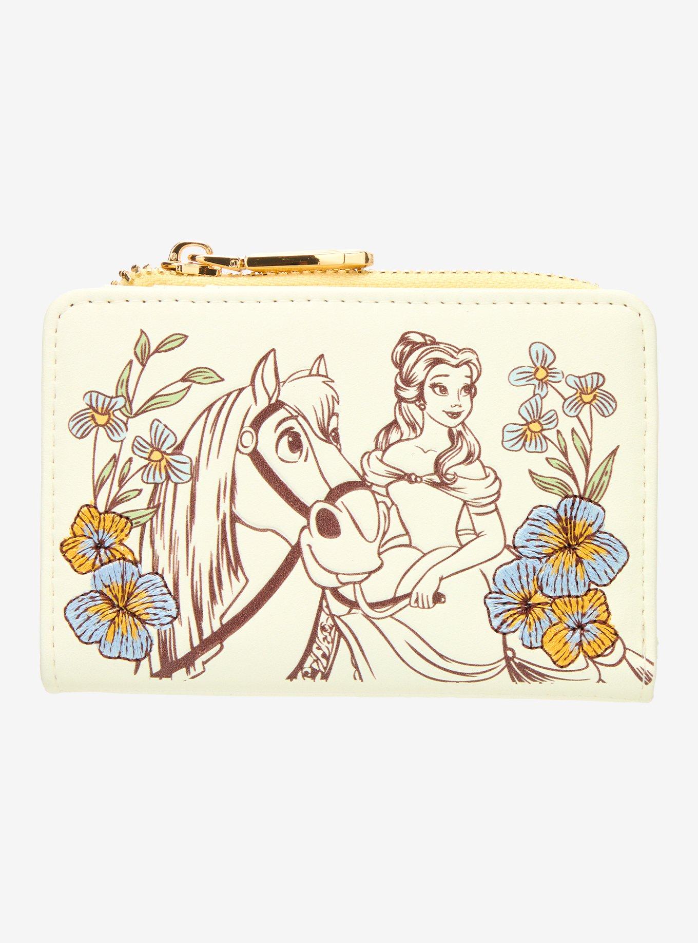 Disney Beauty and the Beast Belle & Philippe Floral Wallet